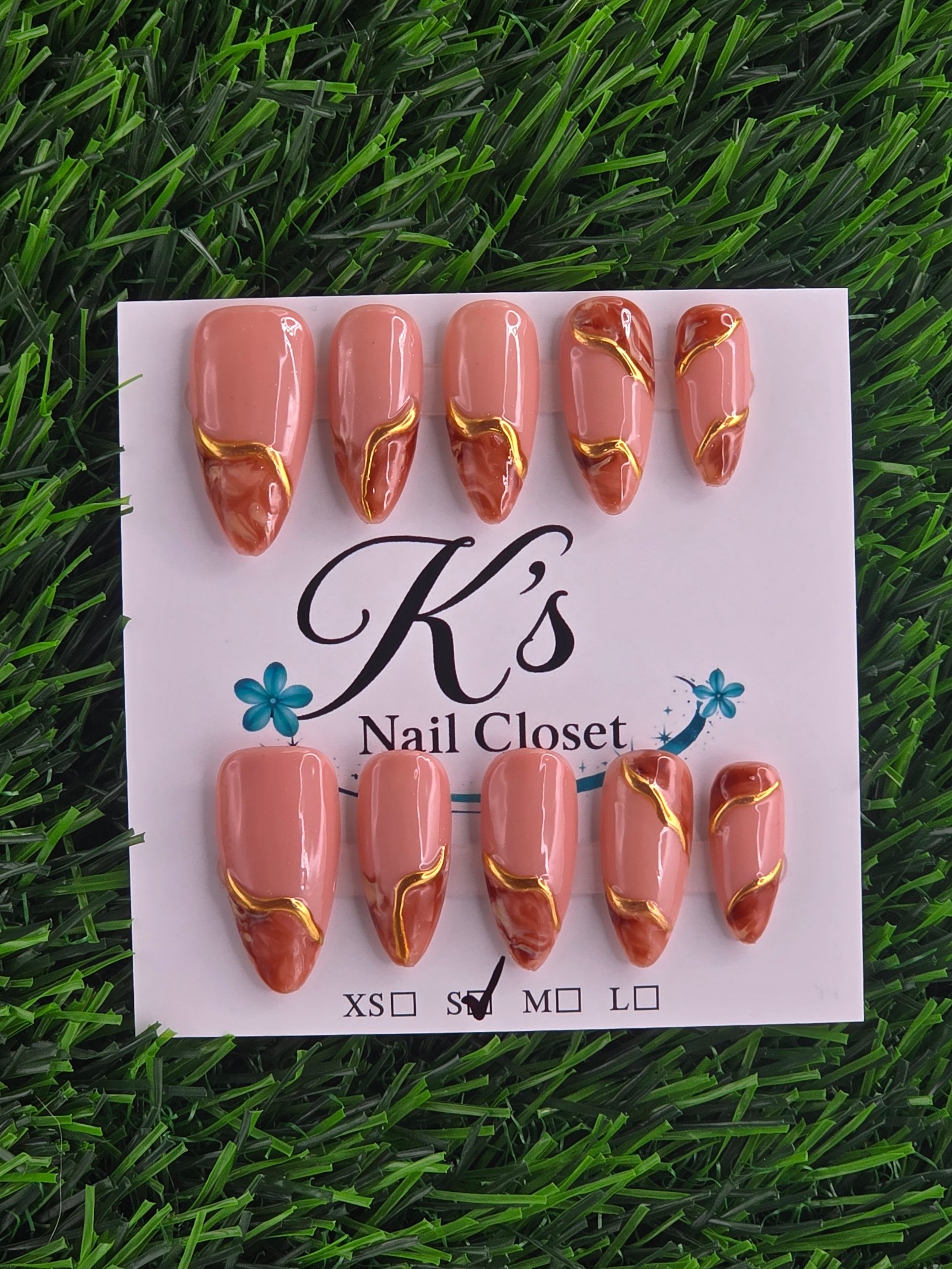 Almond Press-On Nails - Size S