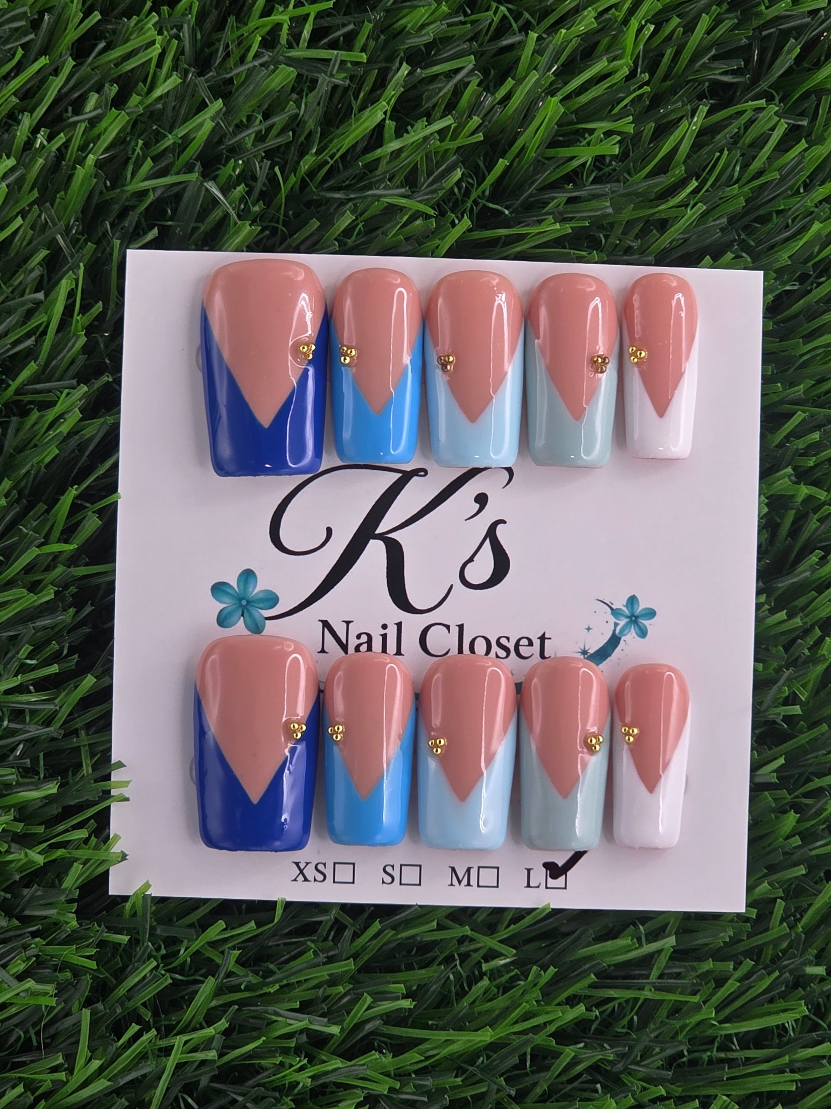 Square Press-On Nails - Size M, L