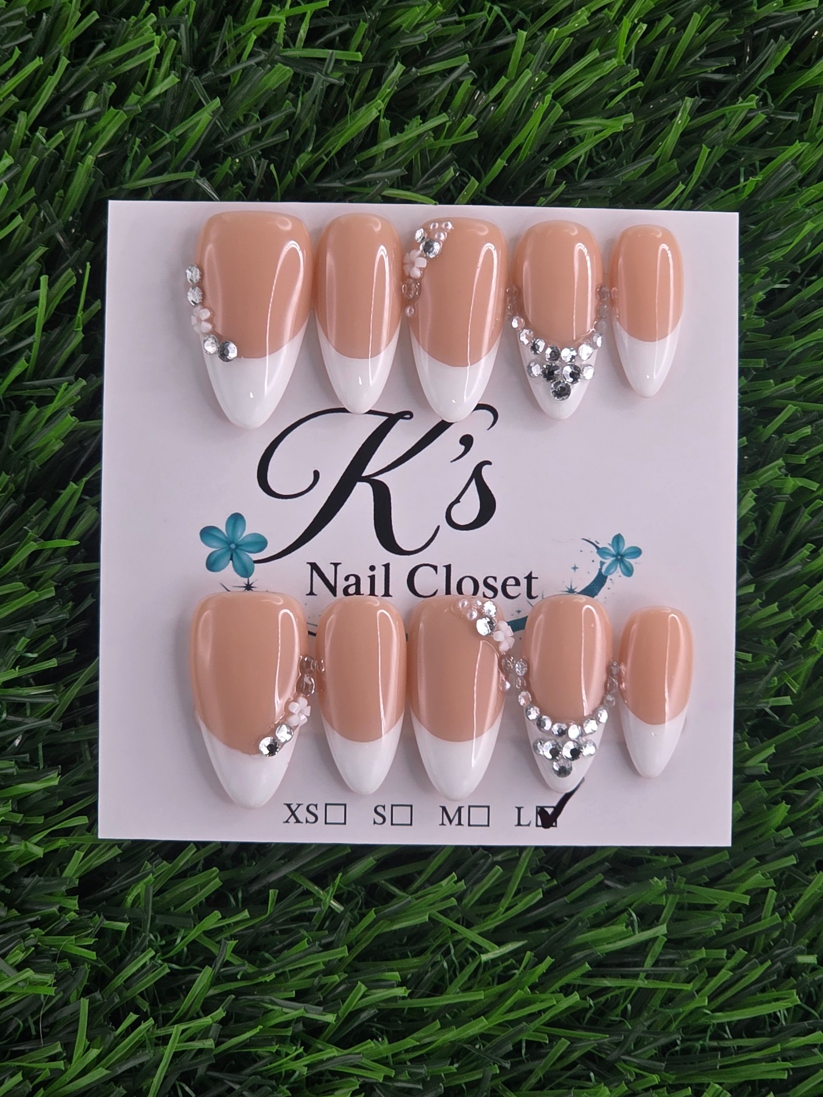 Almond Press-On Nails - Size L