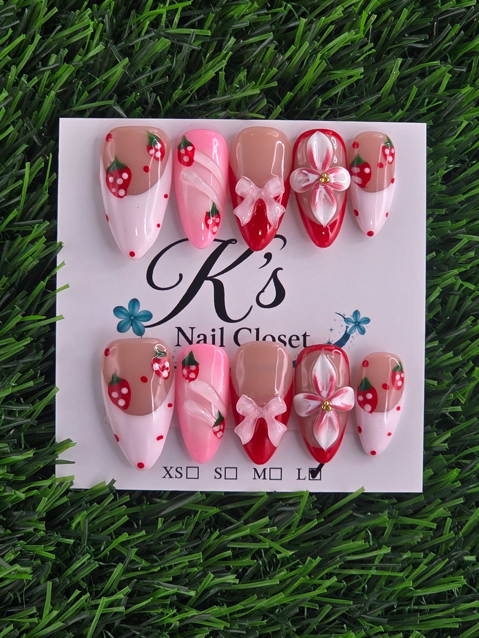 Almond Press-On Nails - Size L
