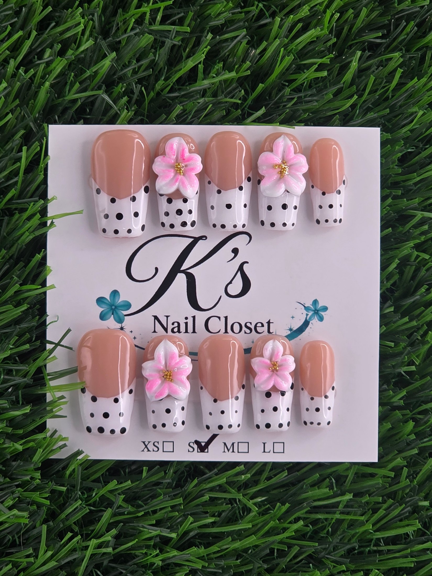 Square Press-On Nails - Size S