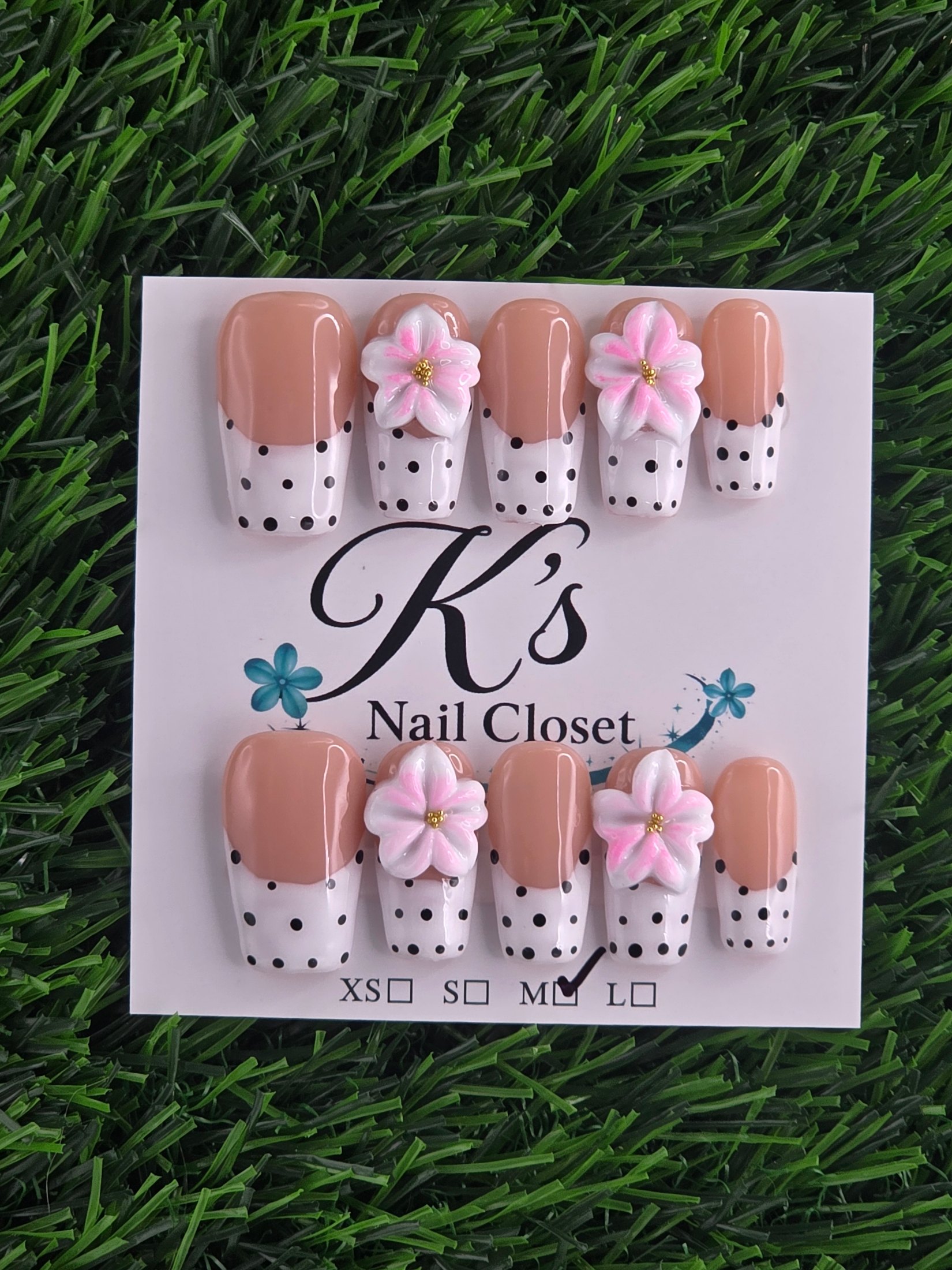 Square Press-On Nails - Size M