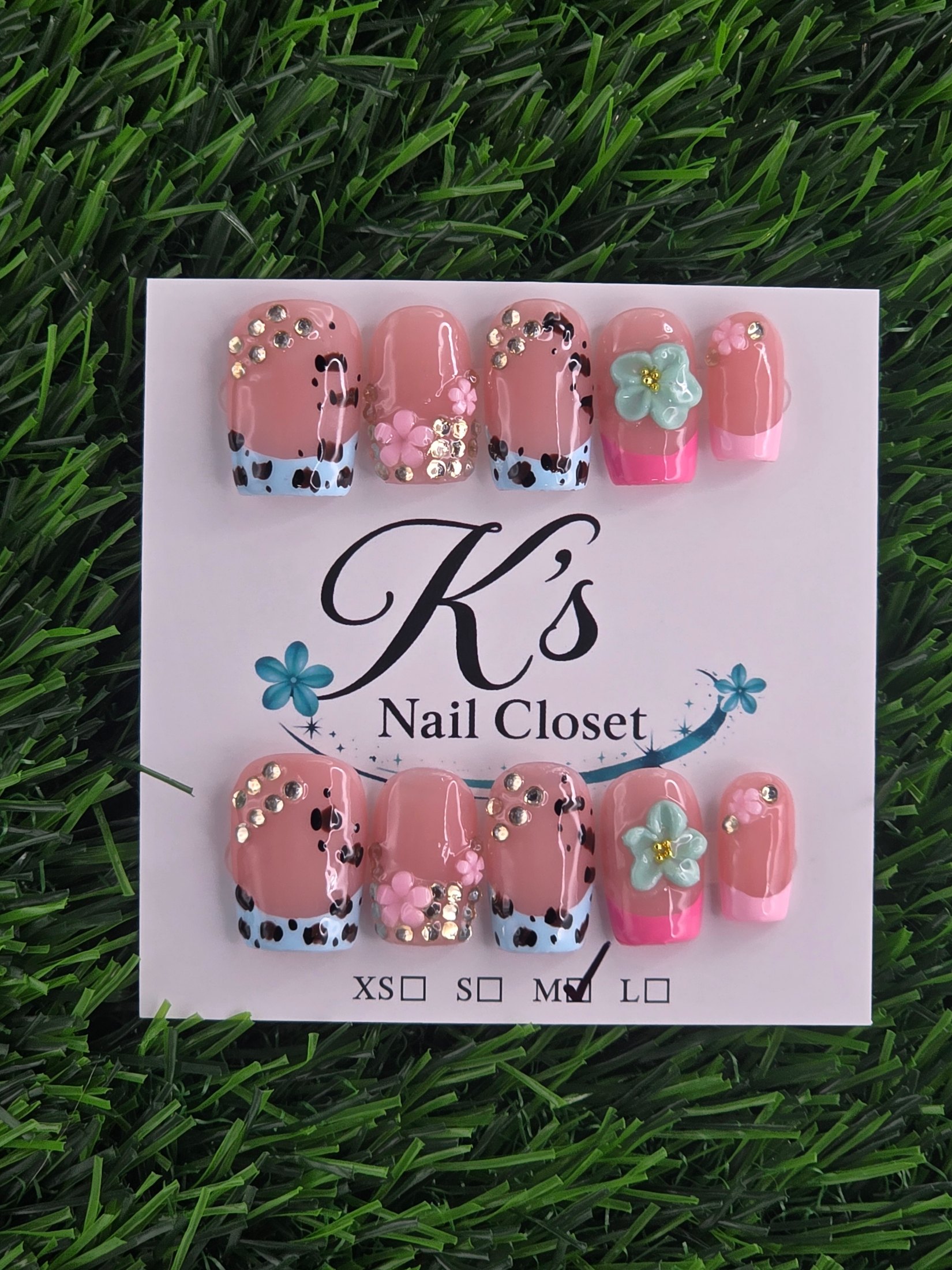 Square Press-On Nails - Size M