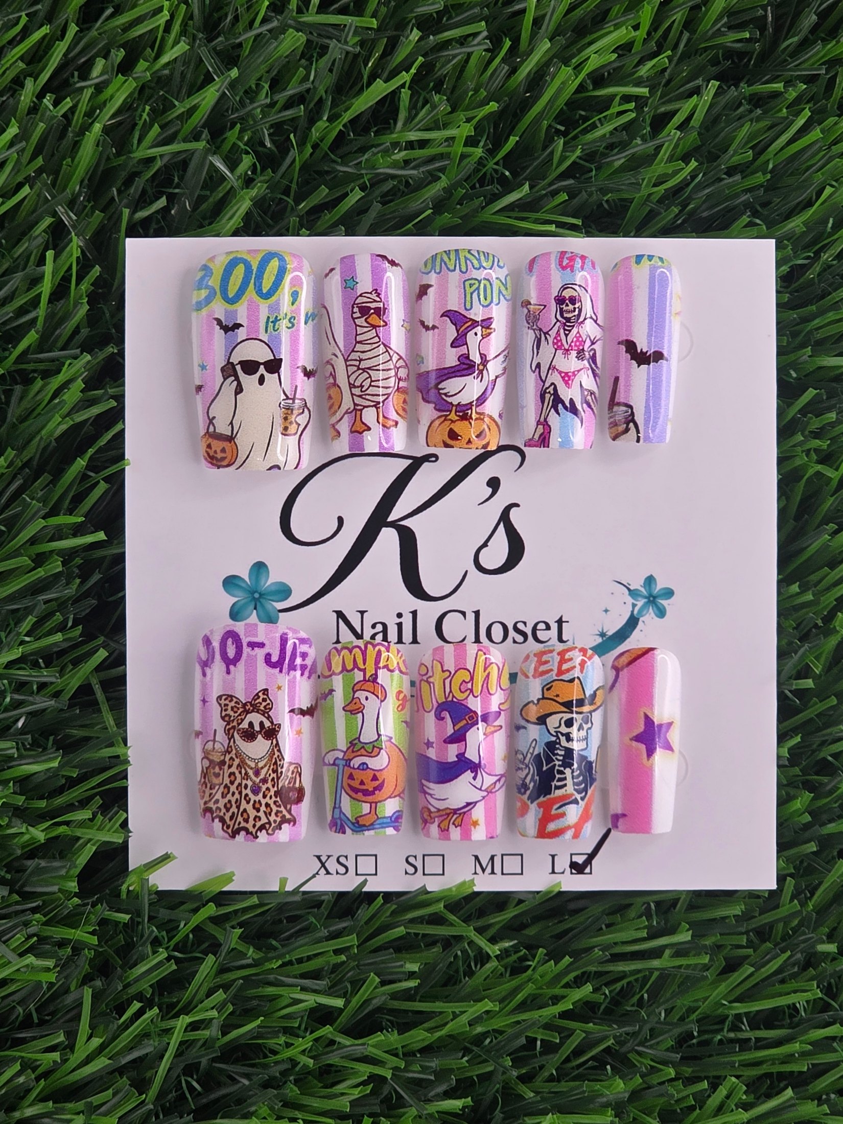 Square Press-On Nails - Size L