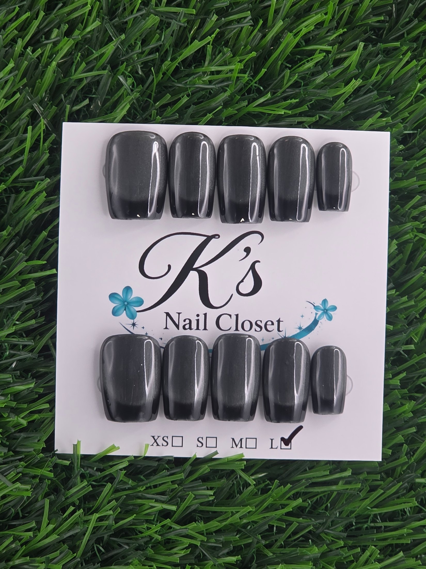 Coffin Press-On Nails - Size L