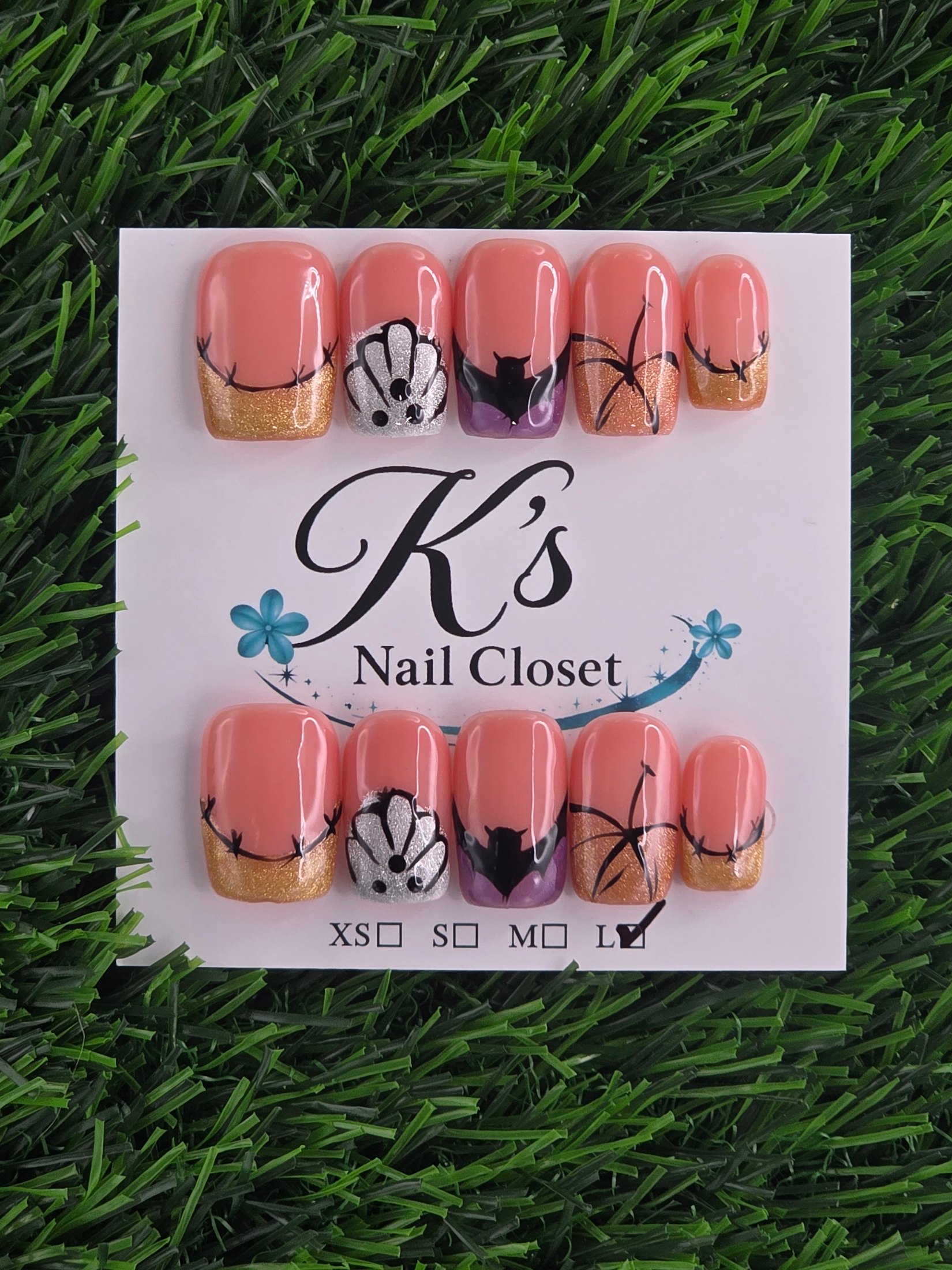 Square Press-On Nails - Size L