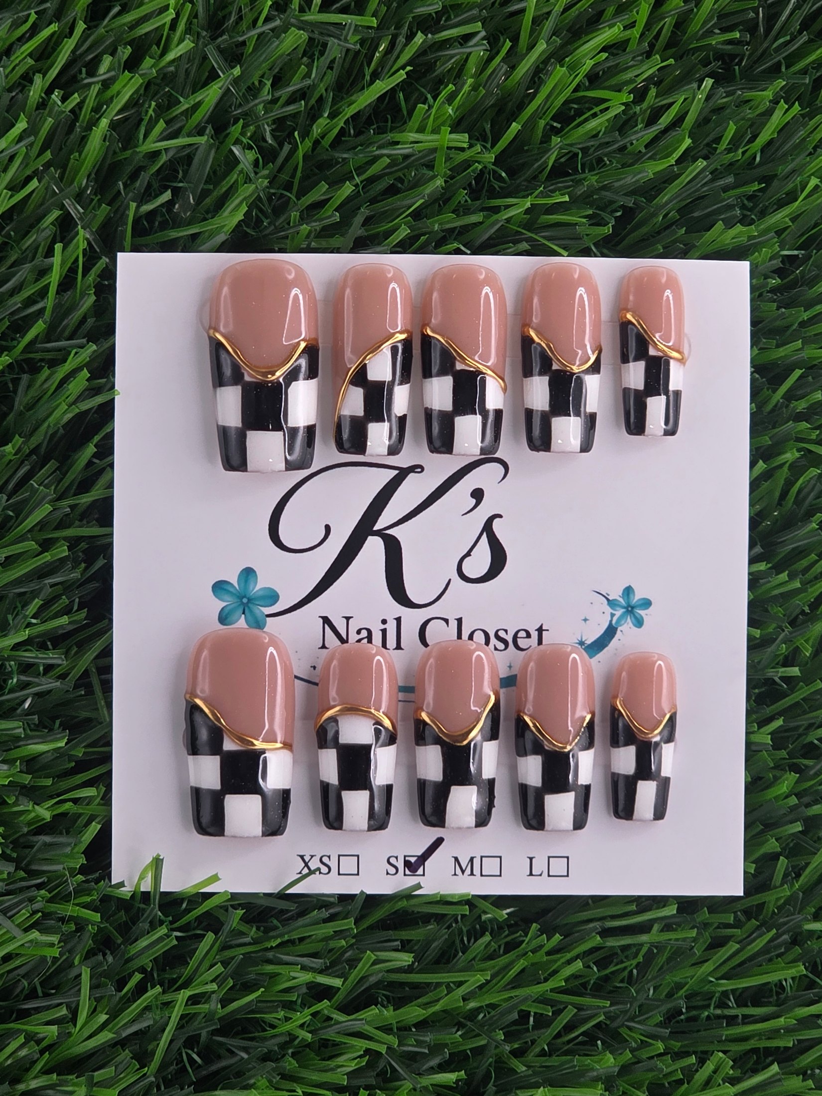 Square Press-On Nails - Size S