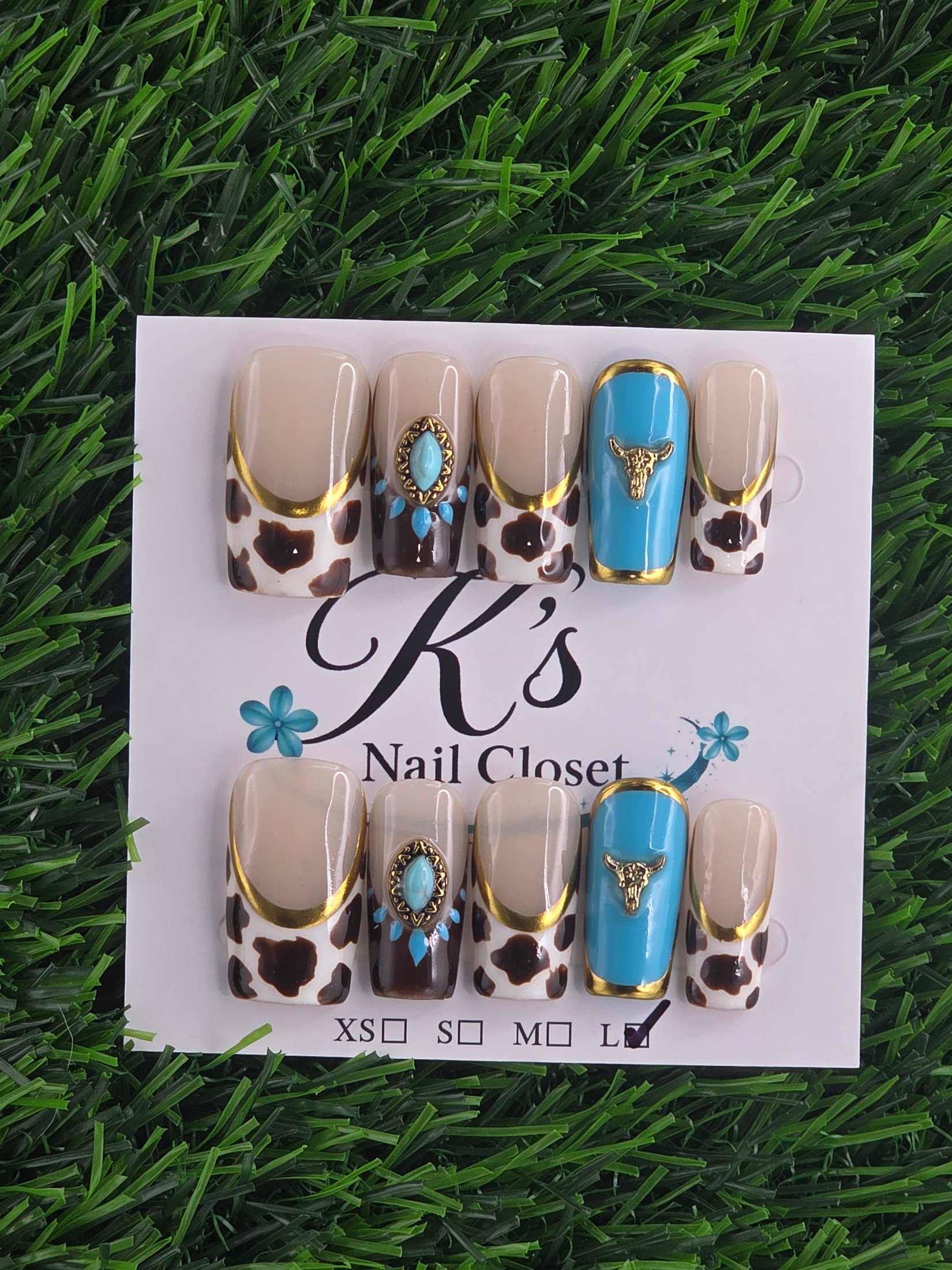 Coffin Press-On Nails - Size L