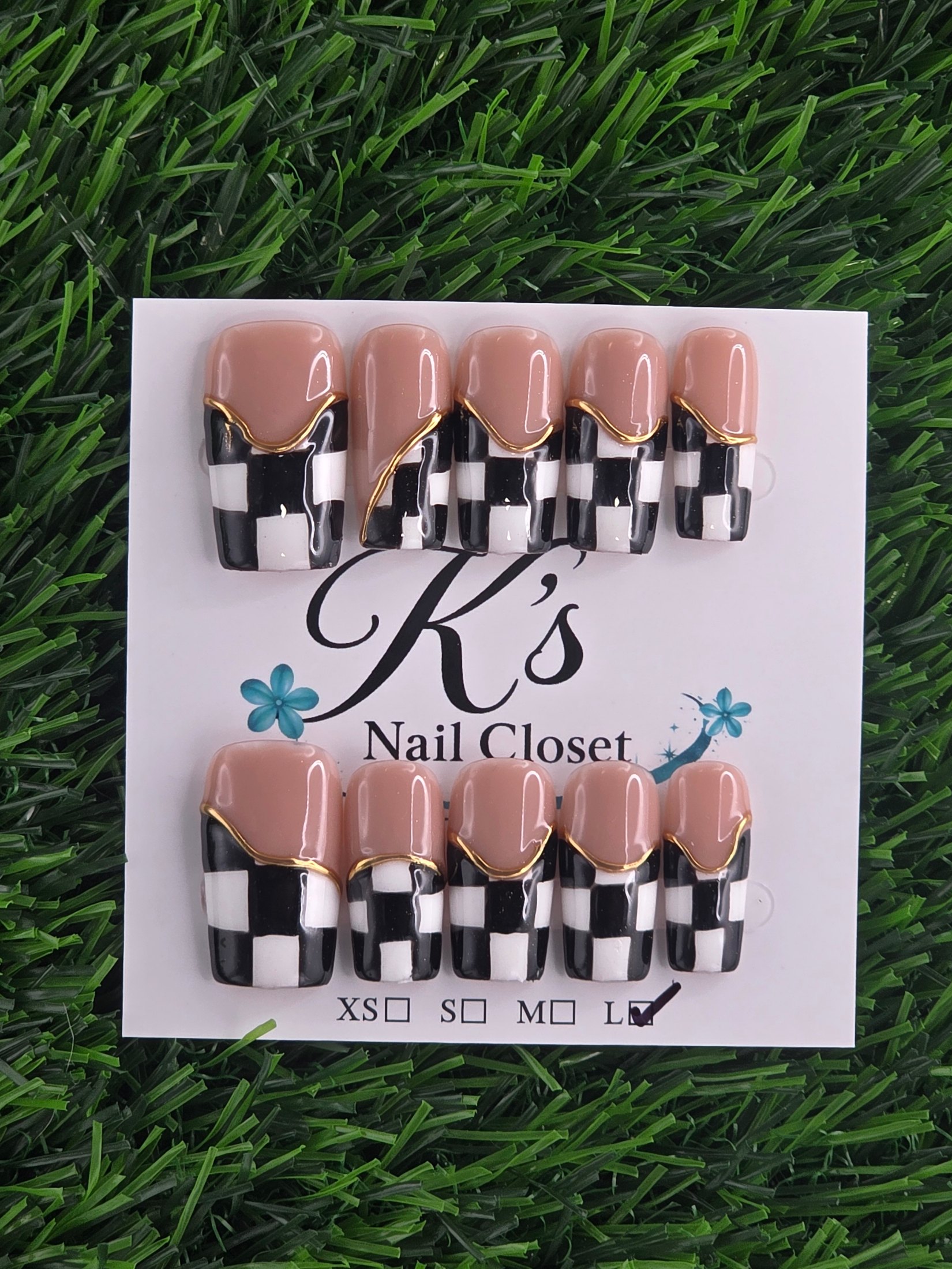 Square Press-On Nails - Size L