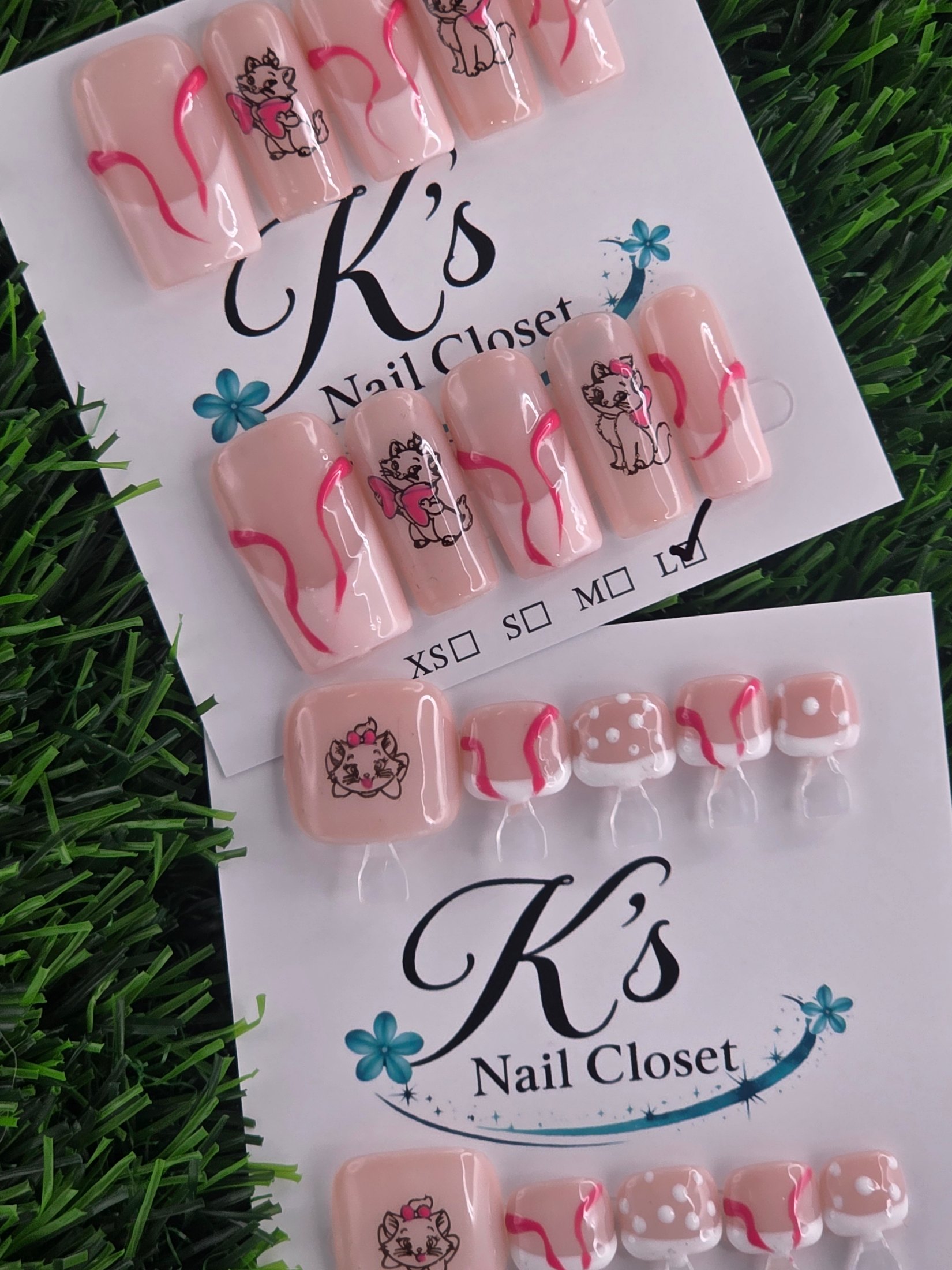 Square Press-On Nails - Size M, L