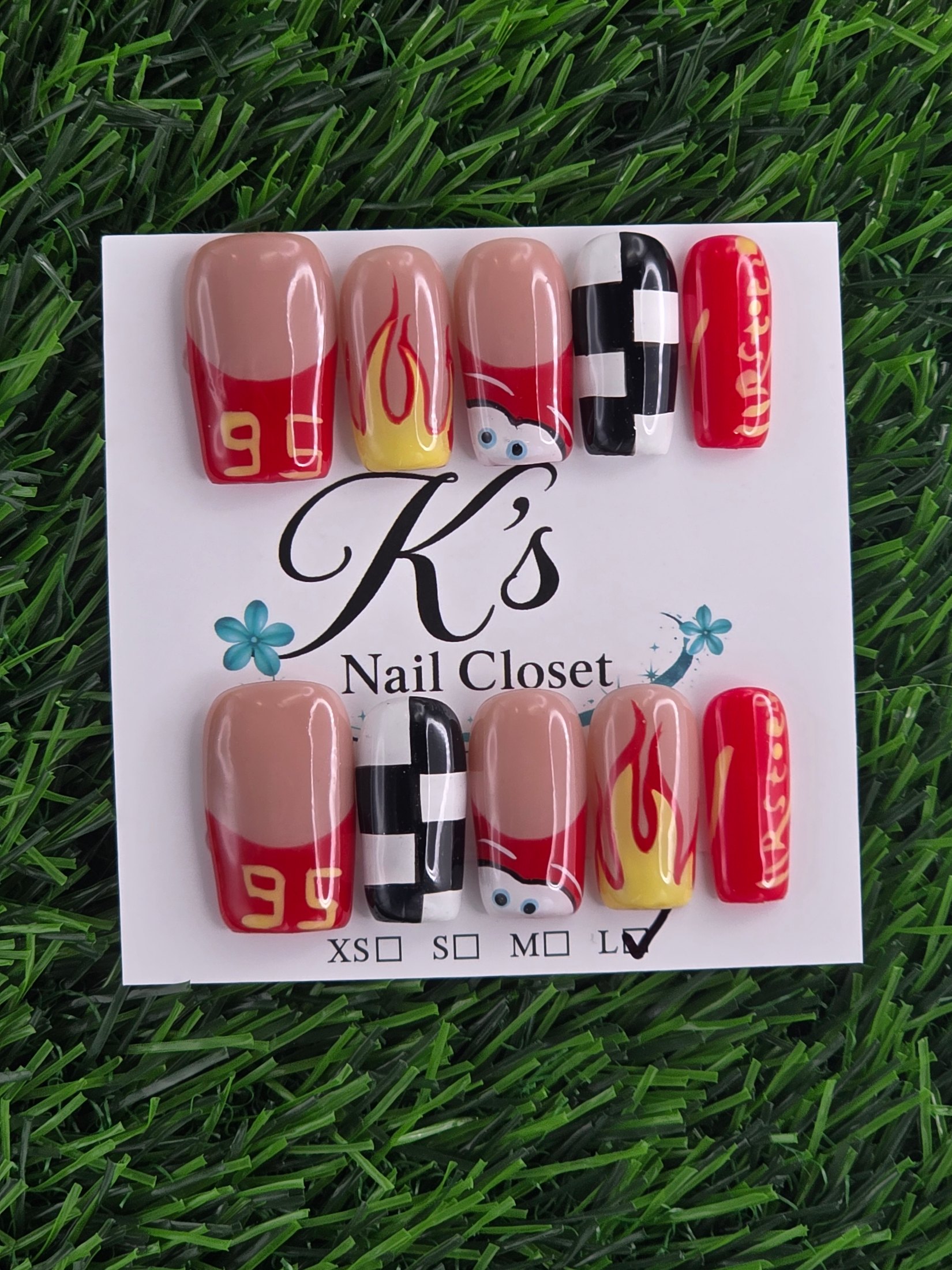 Square Press-On Nails - Size L