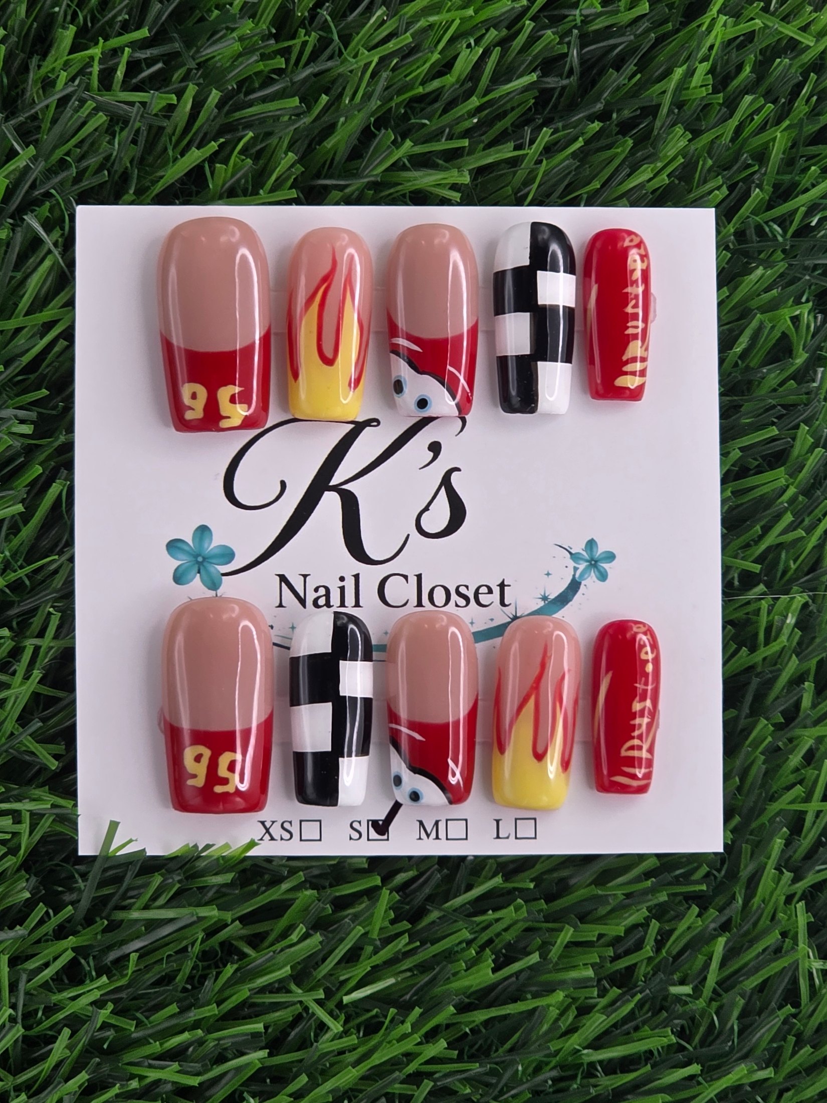 Square Press-On Nails - Size S