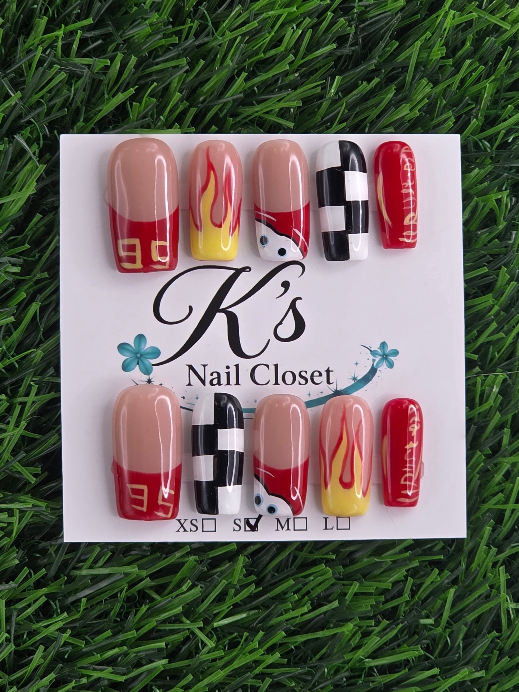 Square Press-On Nails - Size S