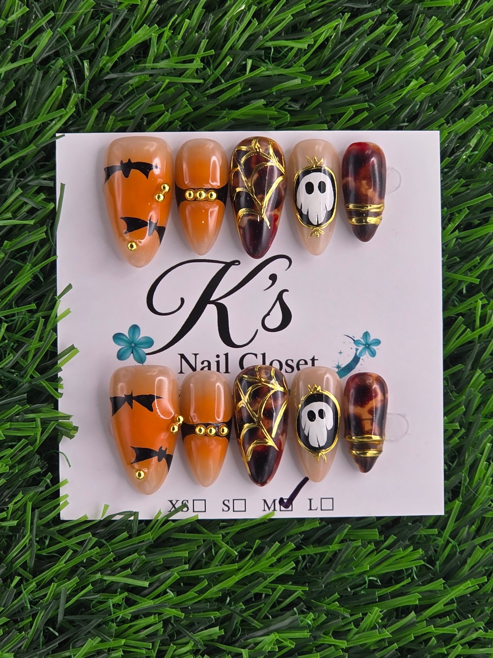 Almond Press-On Nails - Size M