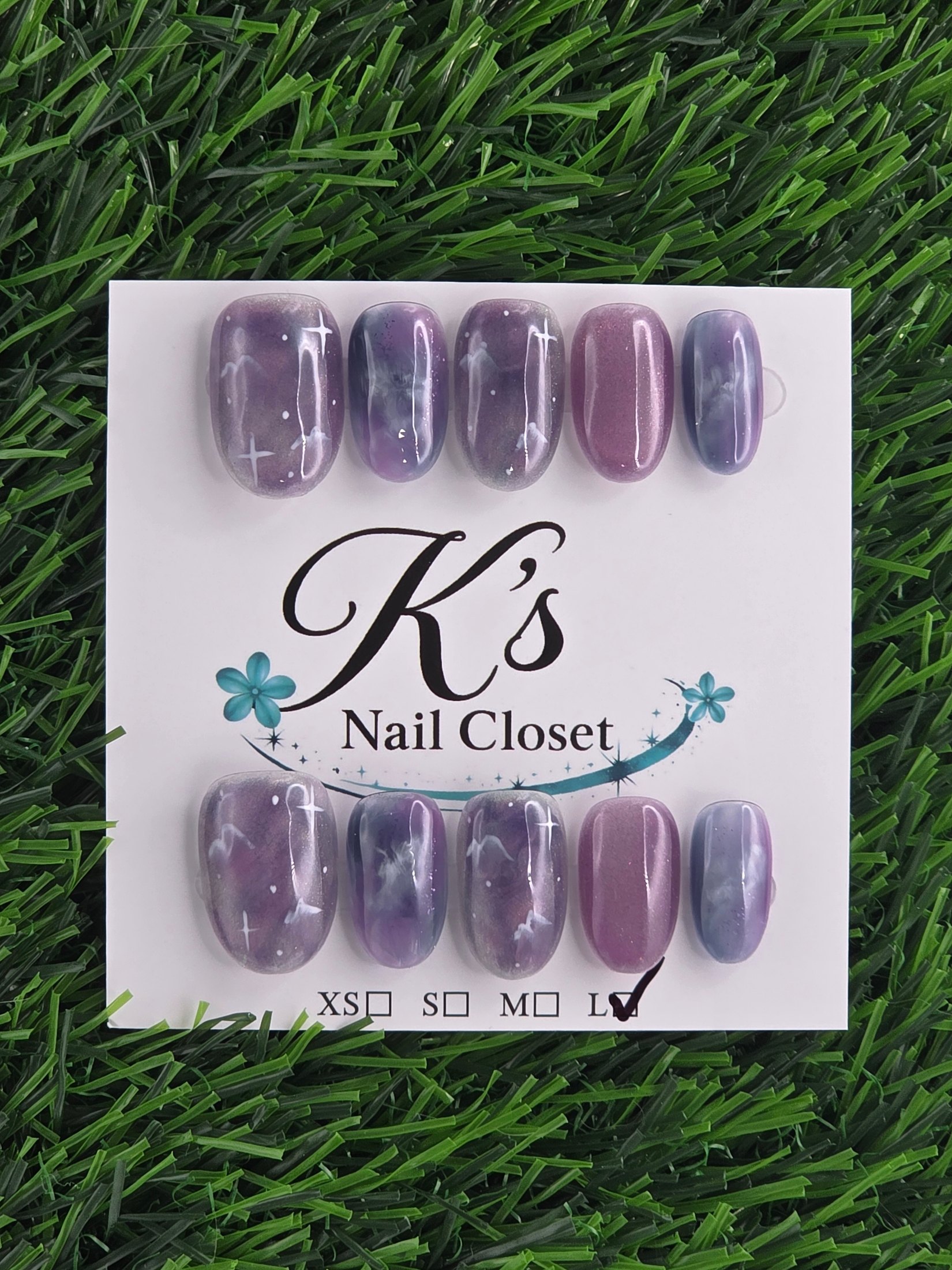 Round Press-On Nails - Size S