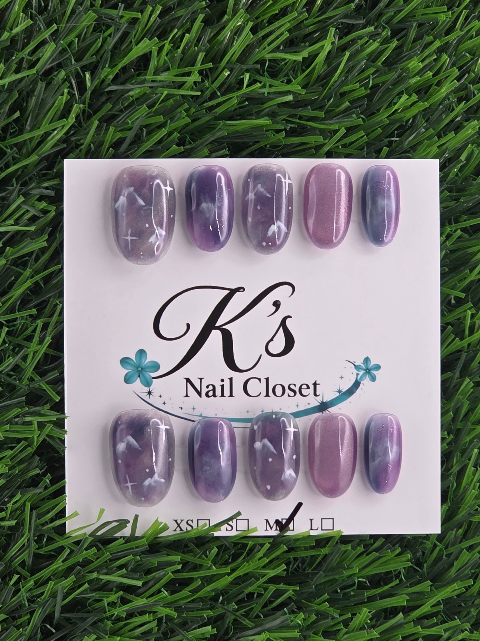 Round Press-On Nails - Size M