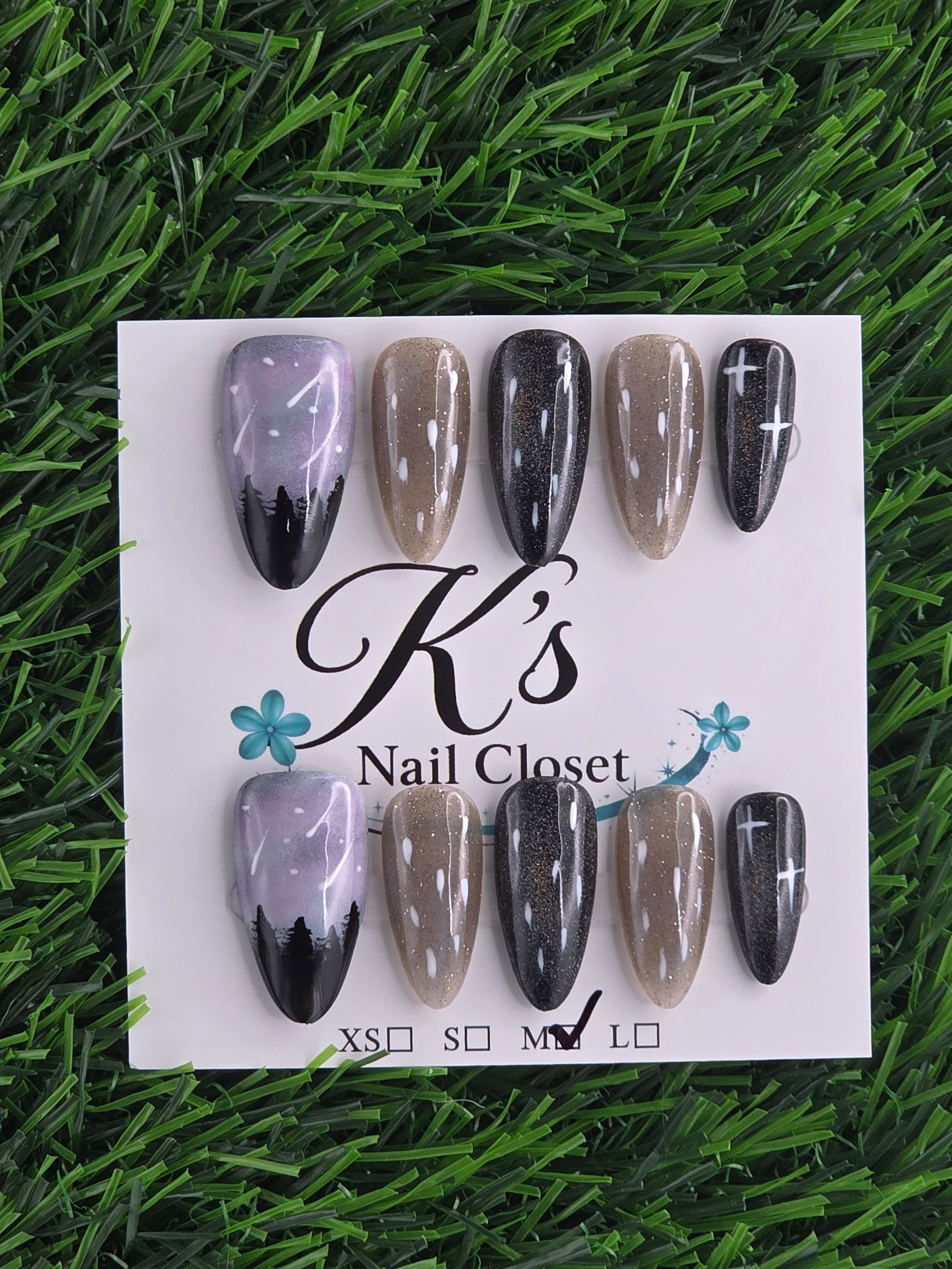 Almond Press-On Nails - Size M