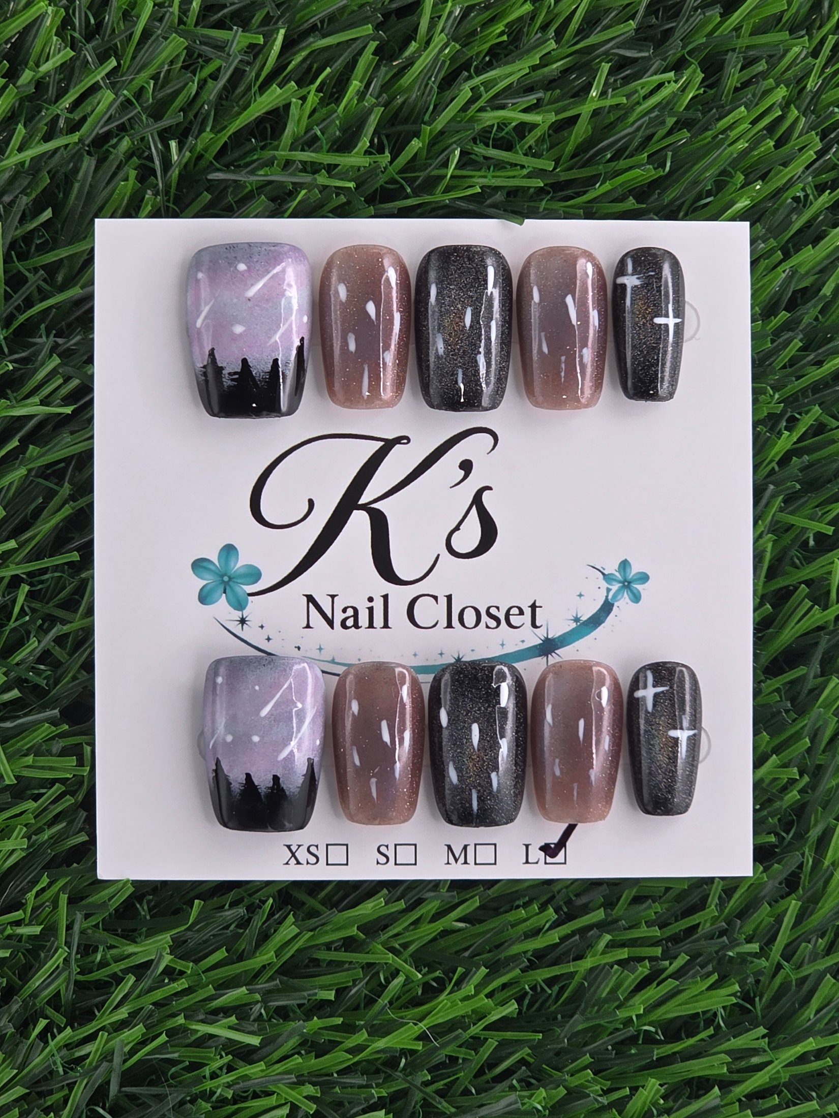 Coffin Press-On Nails - Size S, M, L