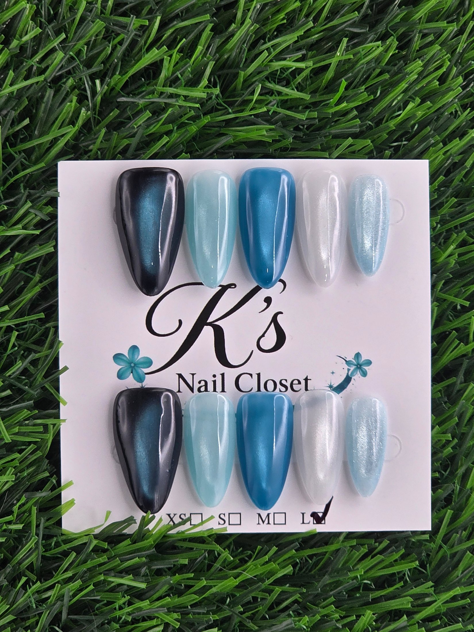 Almond Press-On Nails - Size L