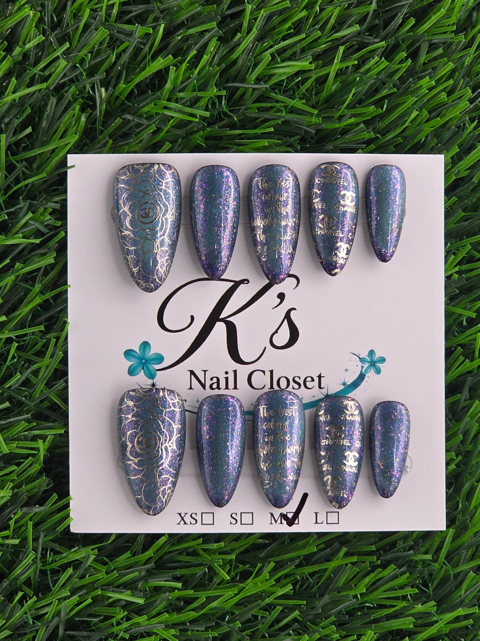 Almond Press-On Nails - Size M