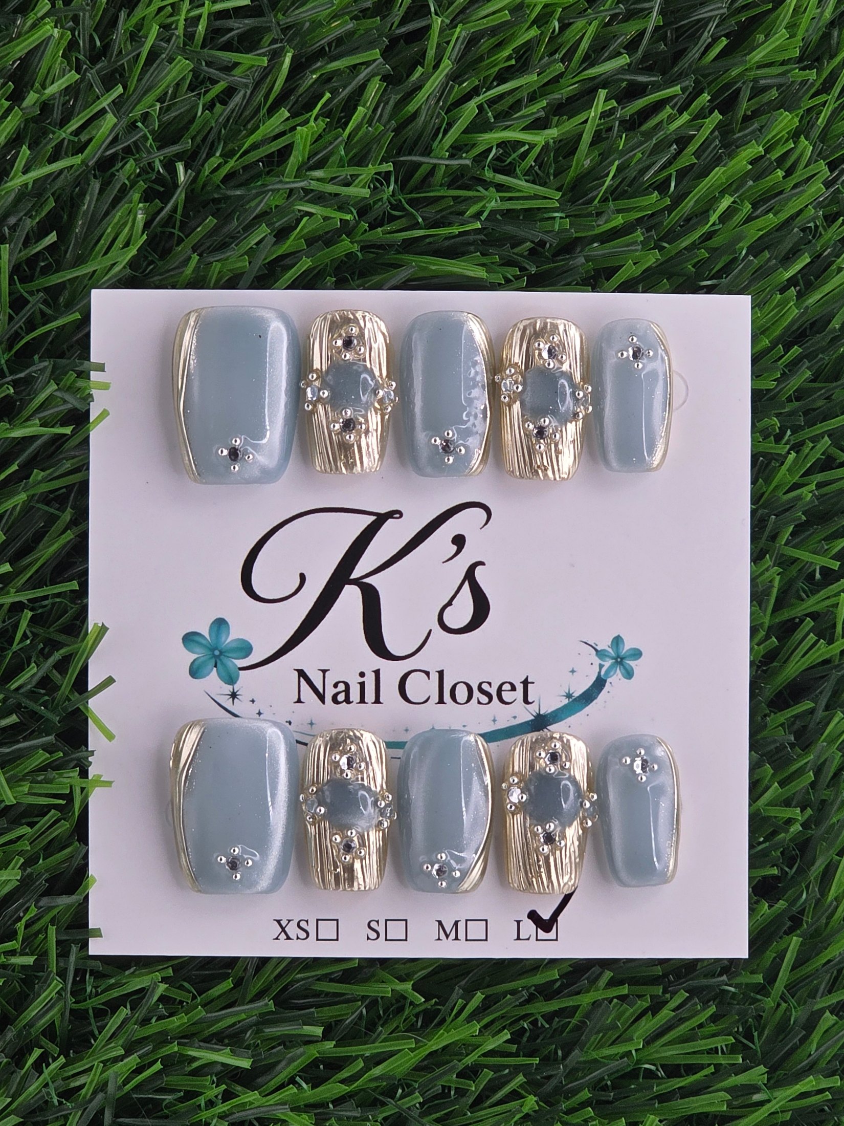 Coffin Press-On Nails - Size S, L