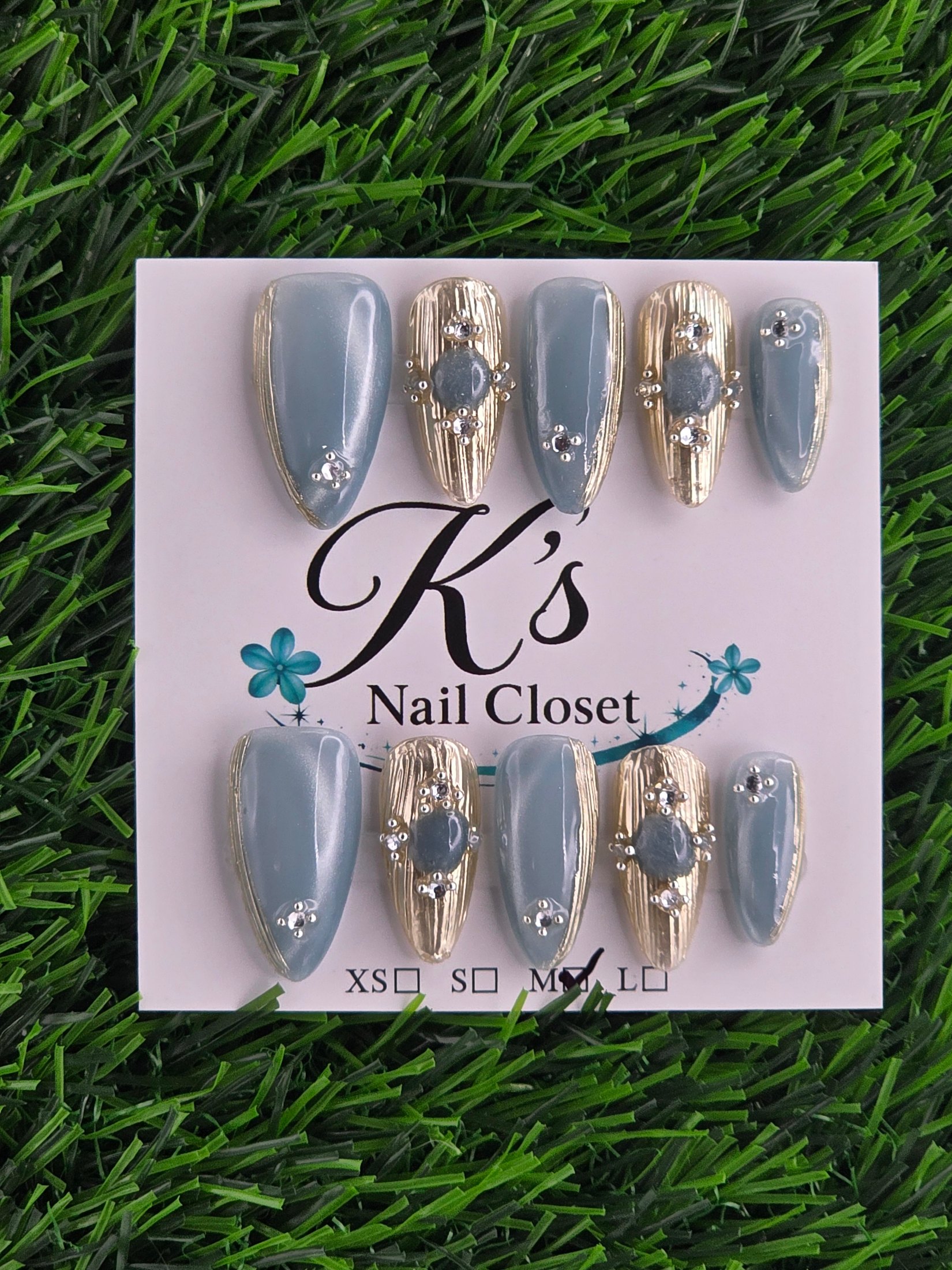 Almond Press-On Nails - Size M