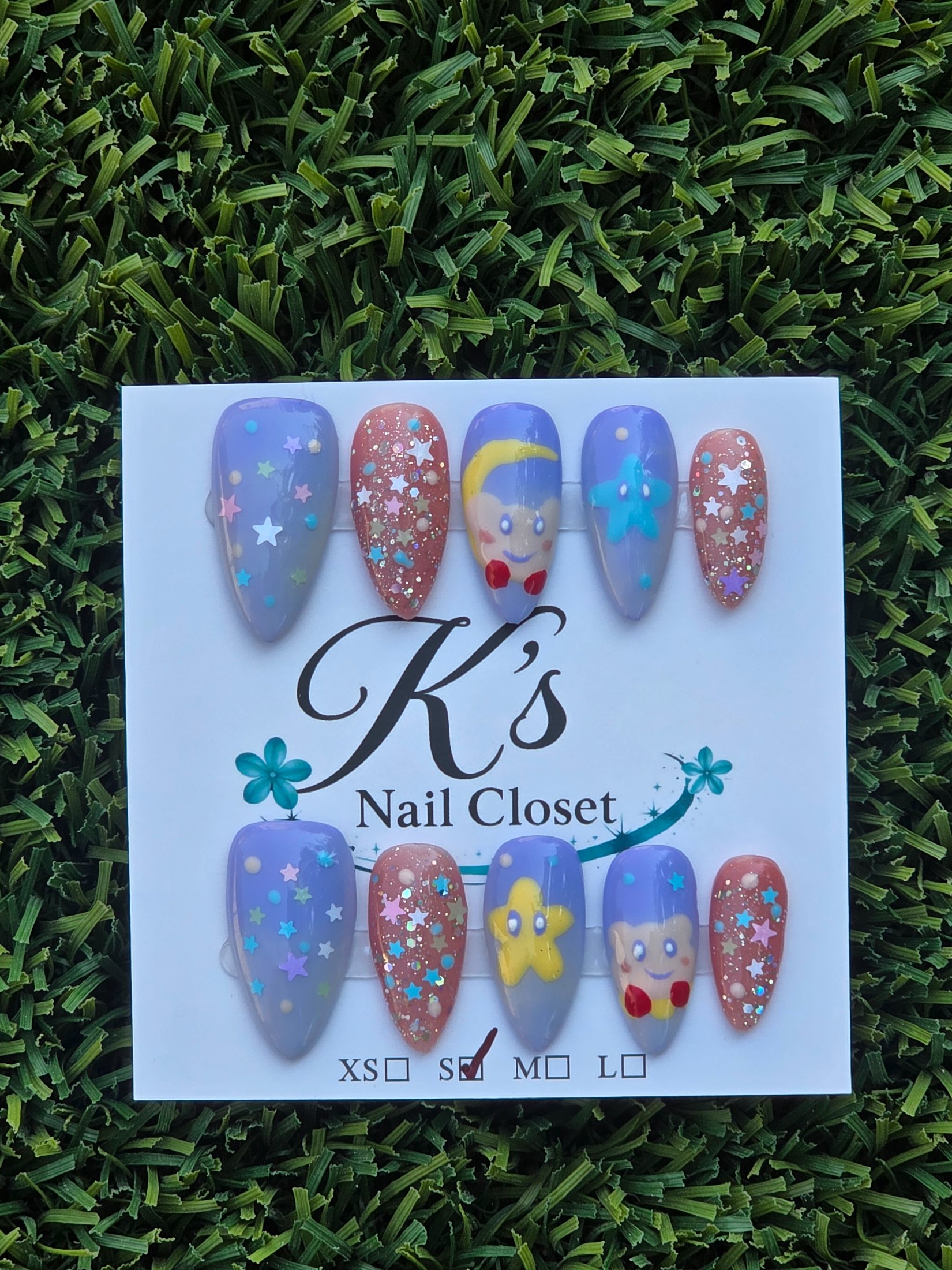 Cartoon inspired Press-On Nails - Size S