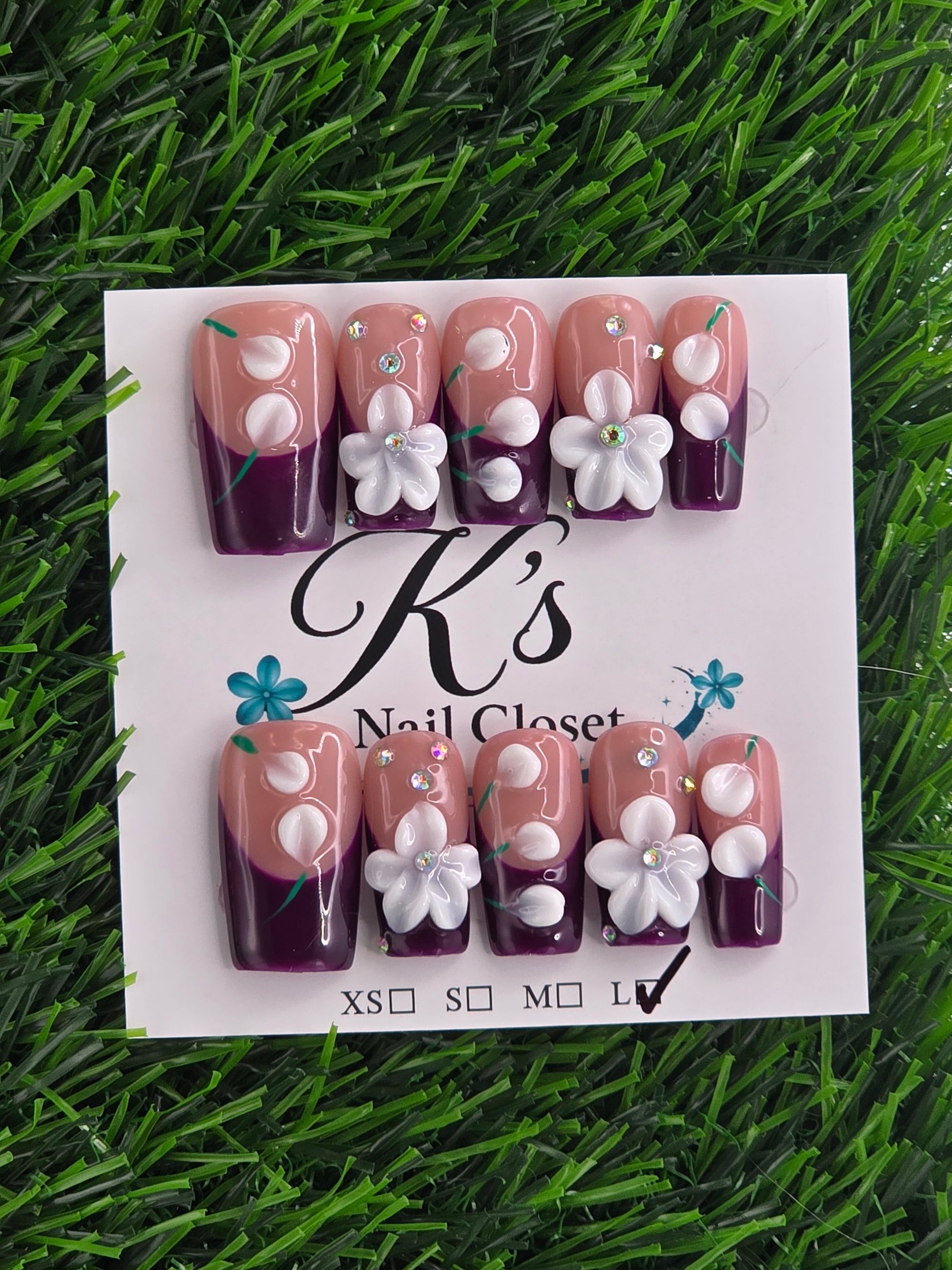 Coffin Press-On Nails - Size L