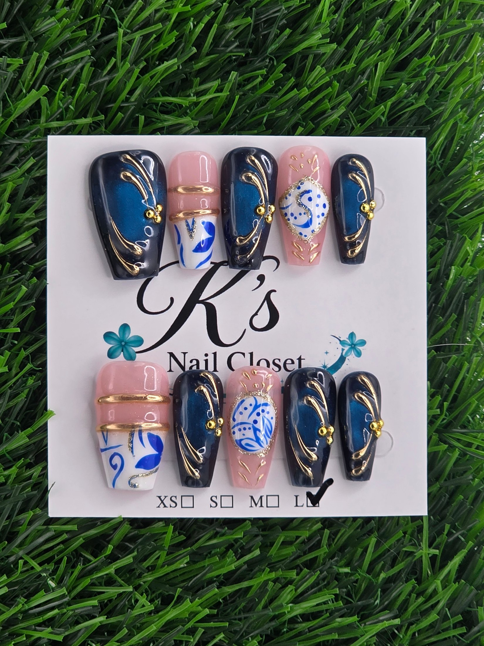 Coffin Press-On Nails - Size L