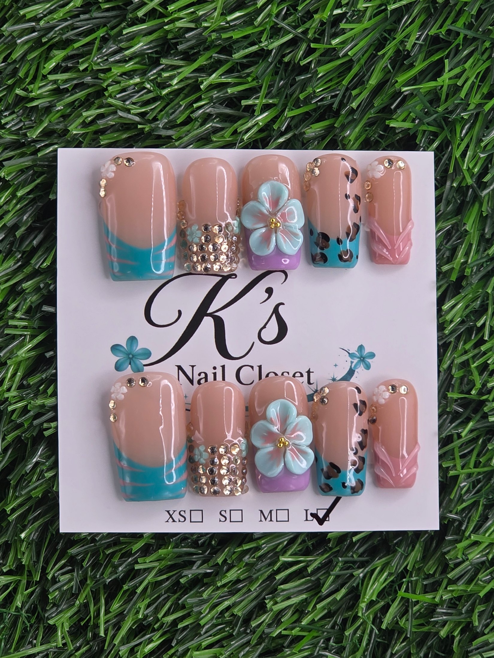 Square Press-On Nails - Size S, M, L
