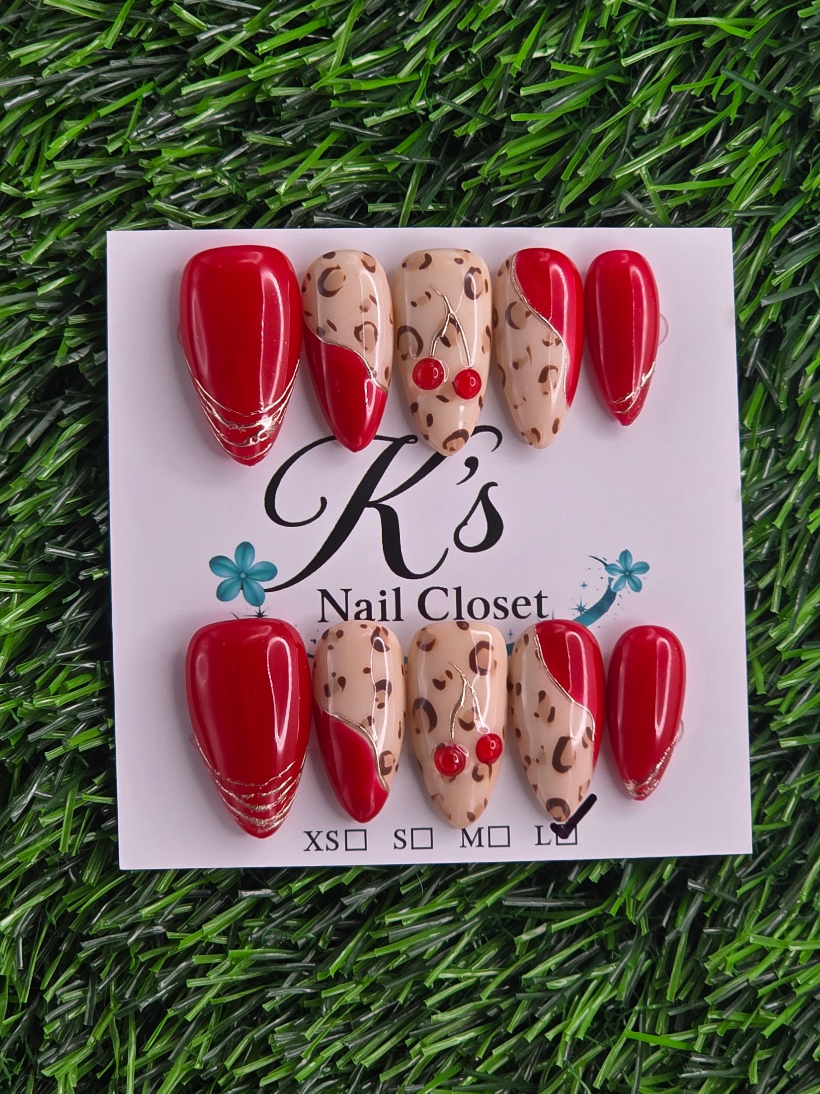 Almond Press-On Nails - Size L