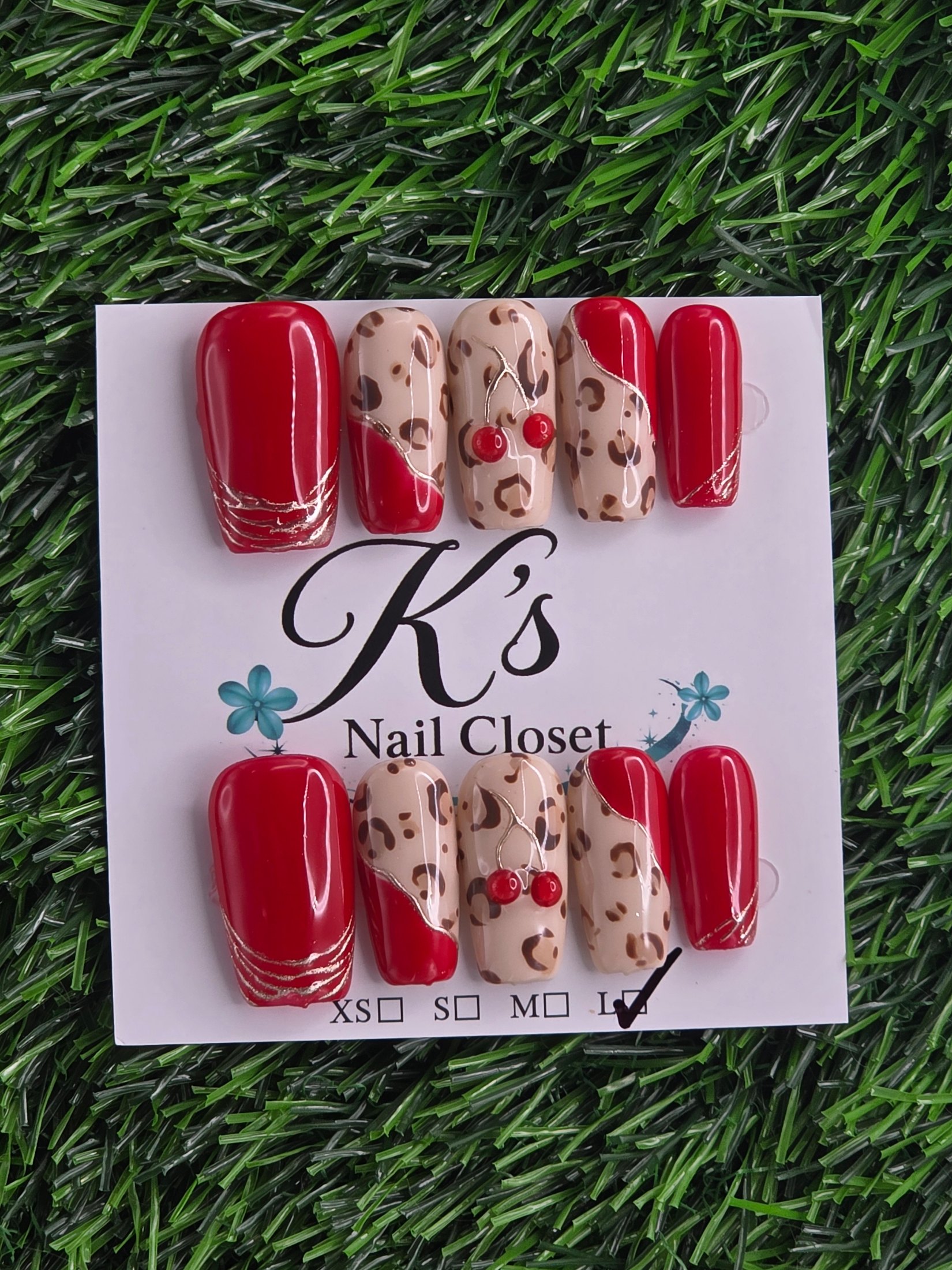 Square Press-On Nails - Size S, M, L