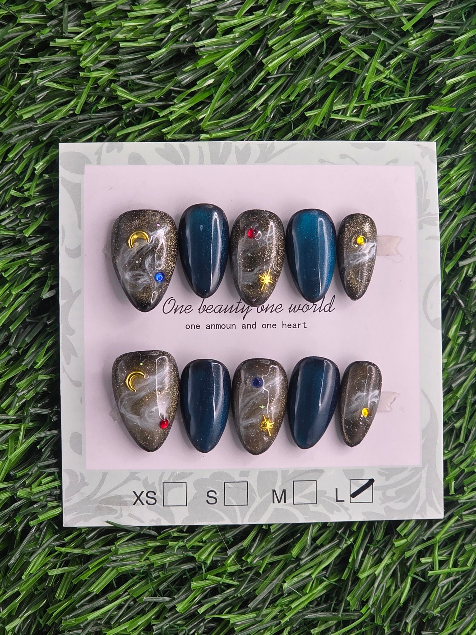 Short Almond Press-On Nails - Size L