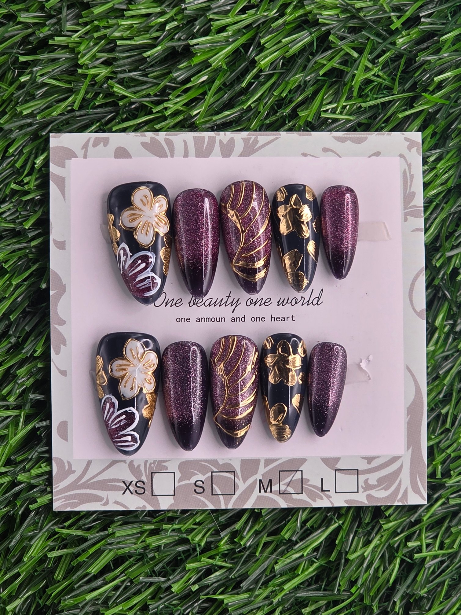 Almond Press-On Nails - Size M
