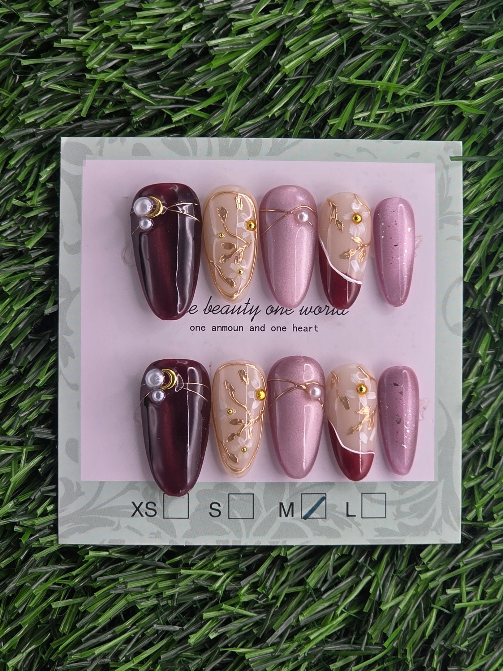 Oval Press-On Nails - Size S, M