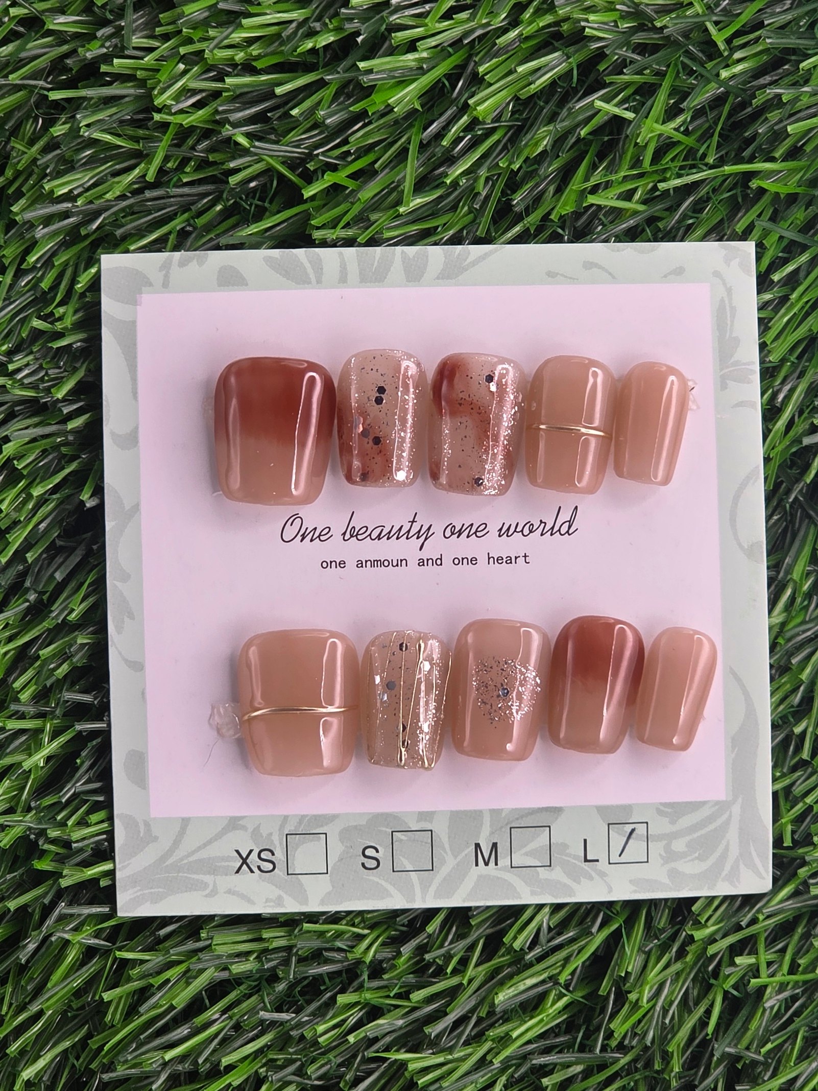 Square Press-On Nails - Size L