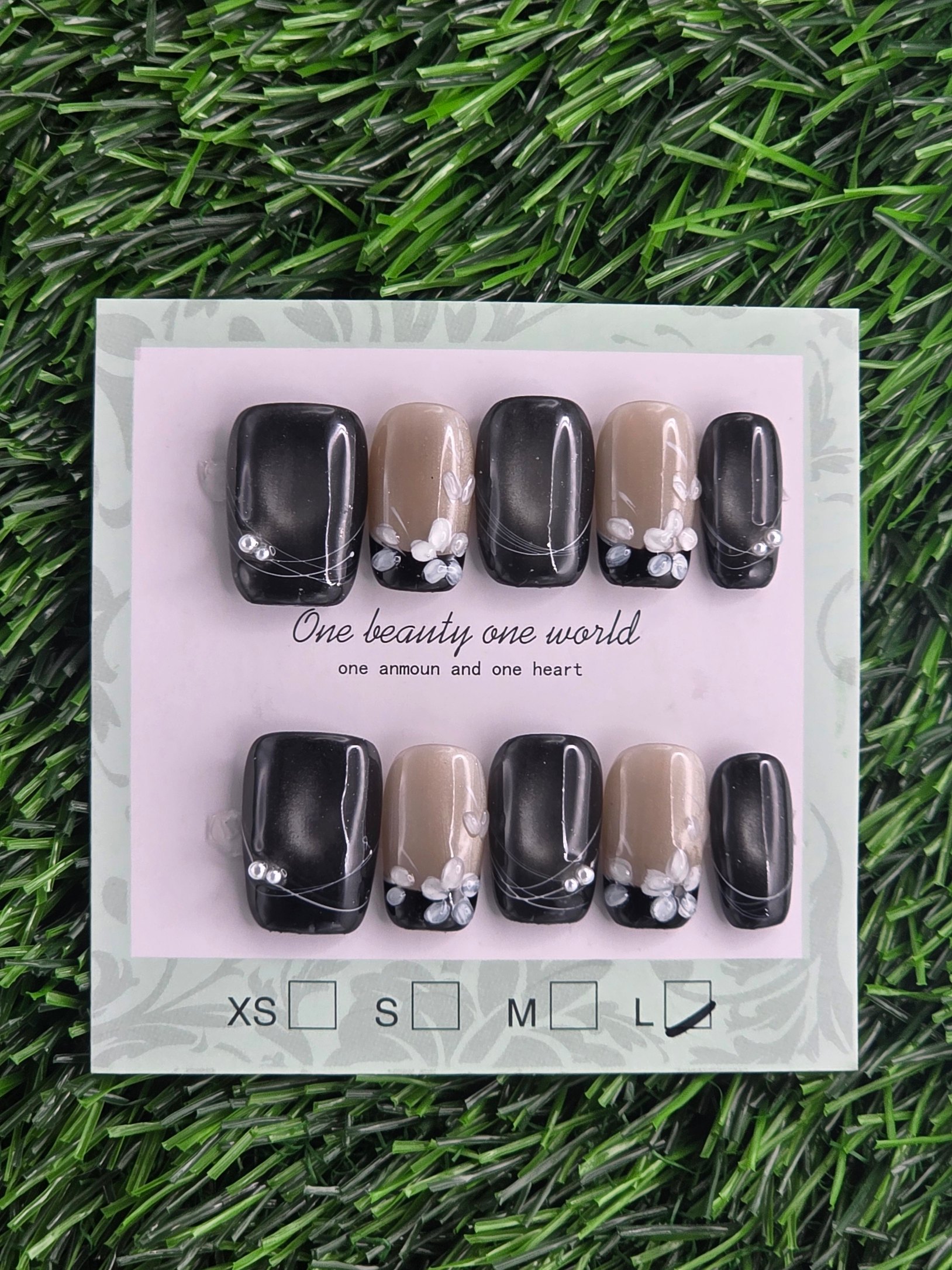 Square Press-On Nails - Size S, M, L