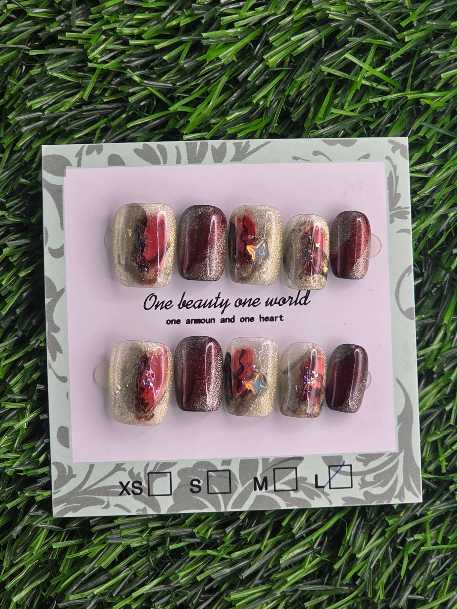 Square Press-On Nails - Size S, L