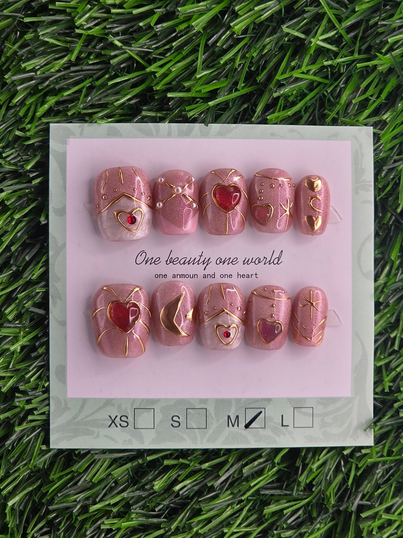 Square Press-On Nails - Size M