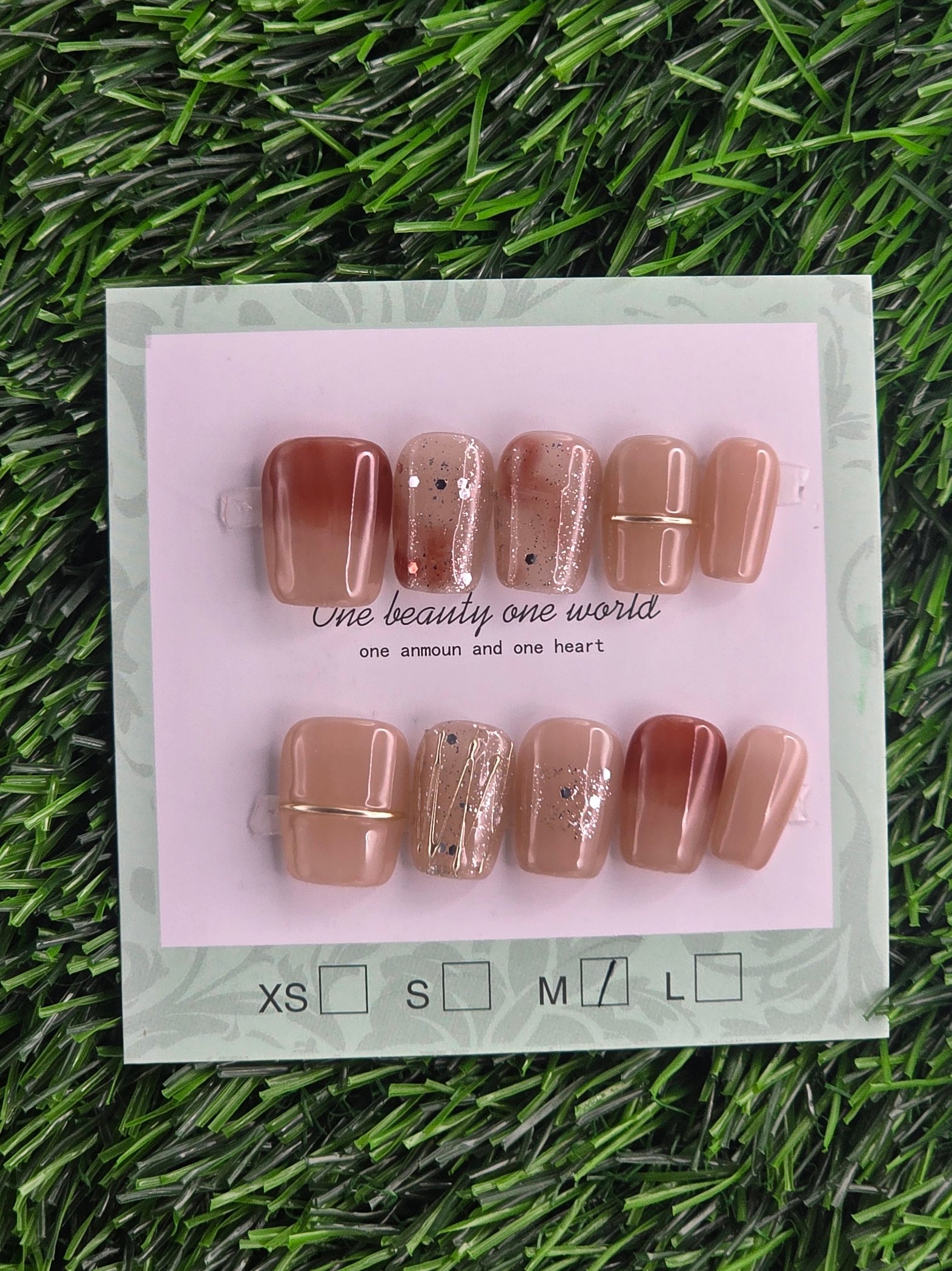 Square Press-On Nails - Size M