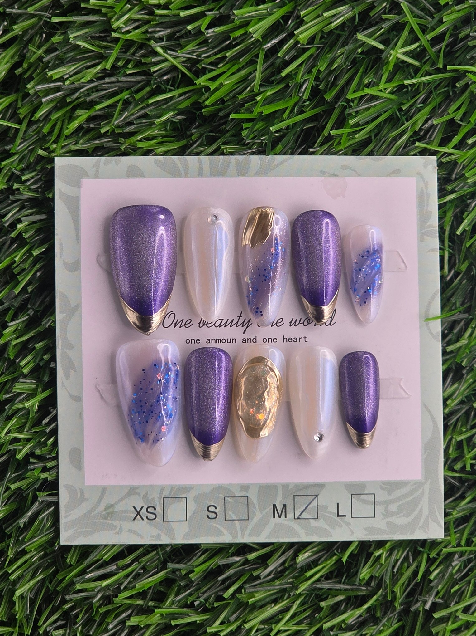 Almond Press-On Nails - Size M