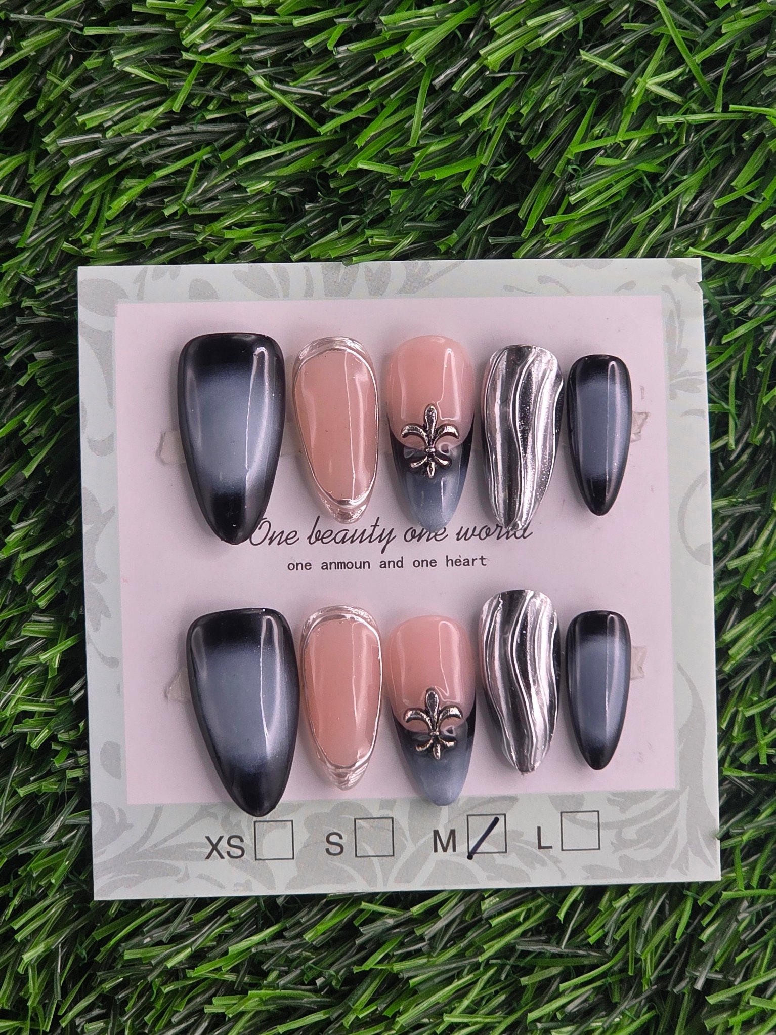 Almond Press-On Nails - Size M