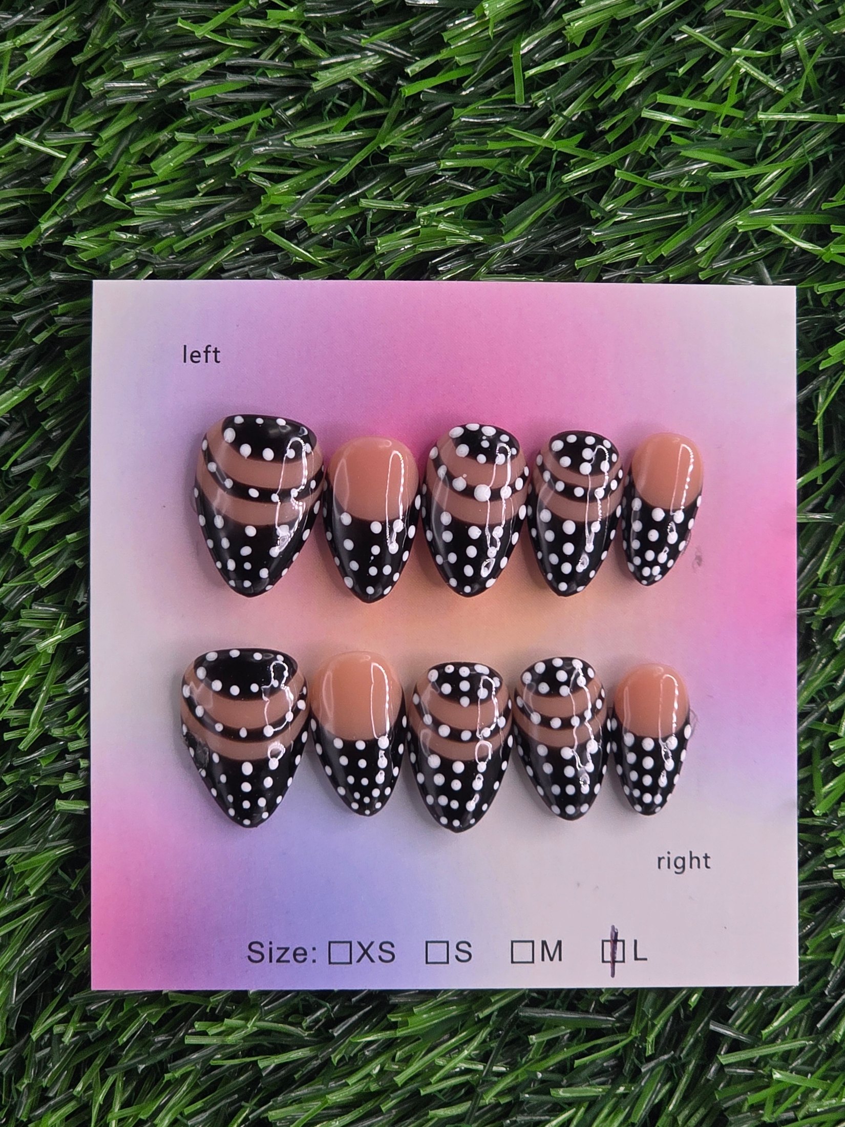 Short Almond Press-On Nails - Size L