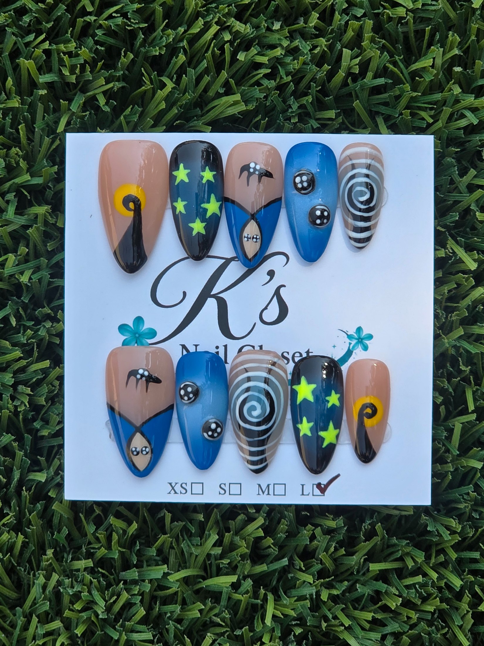 Coraline inspired Press-On Nails - Size L