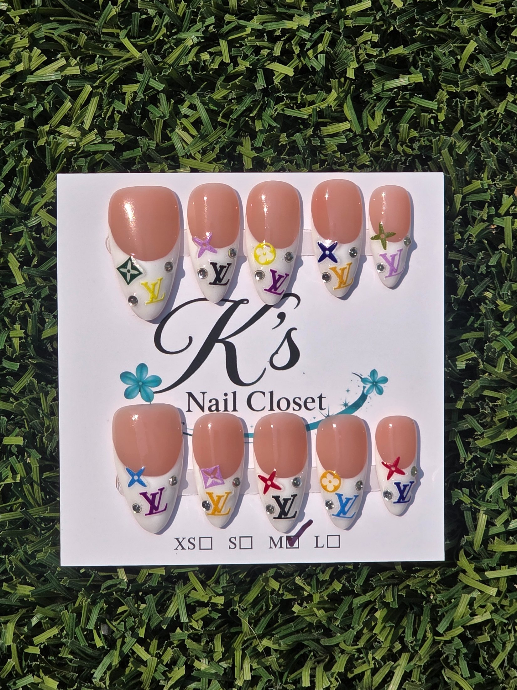 Designer inspired Press-On Nails - Size M