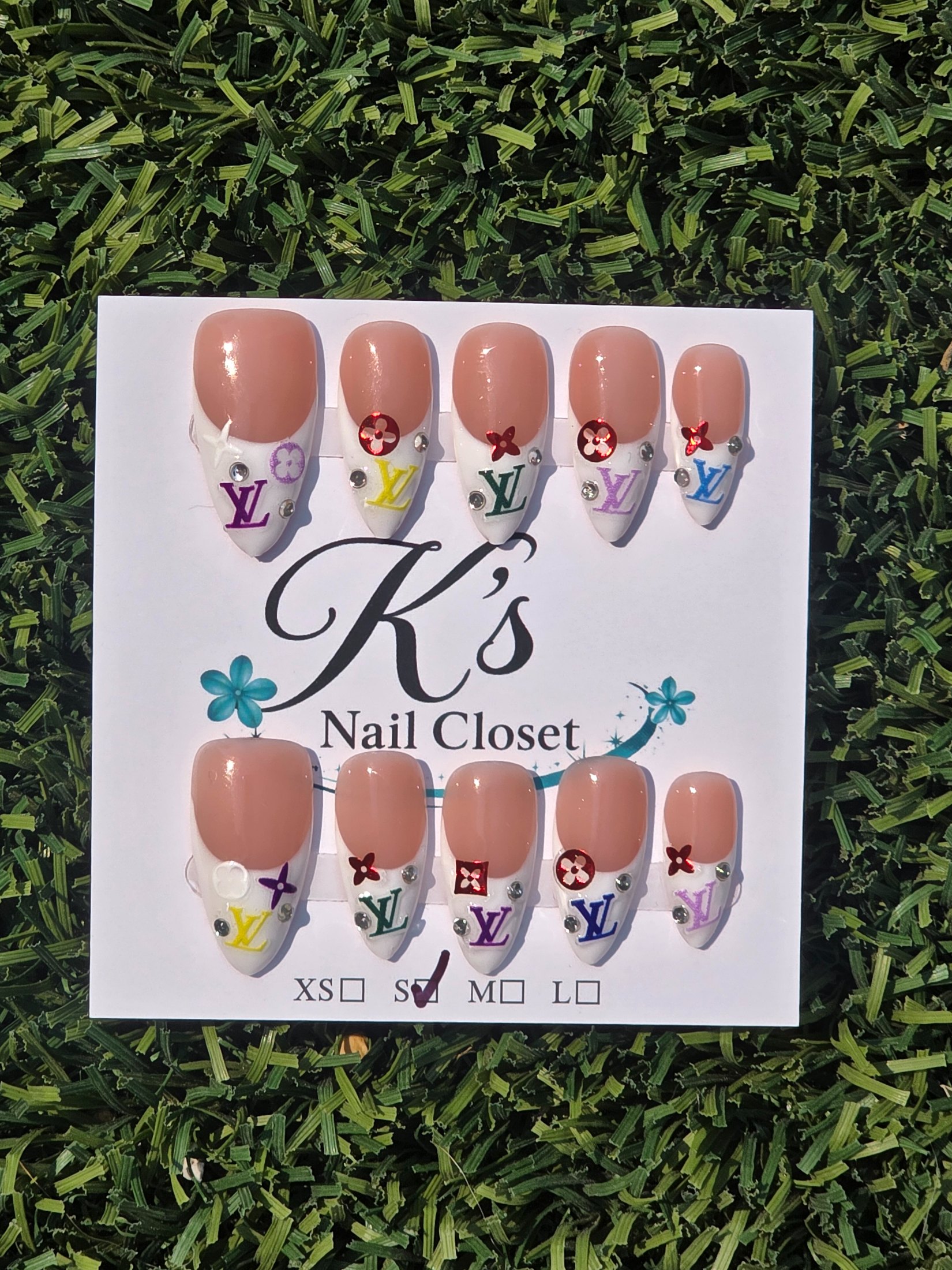 Designer inspired Press-On Nails - Size S