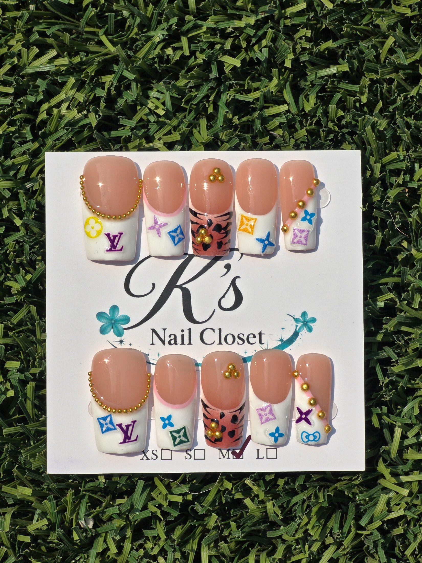 Designer inspired Press-On Nails - Size M
