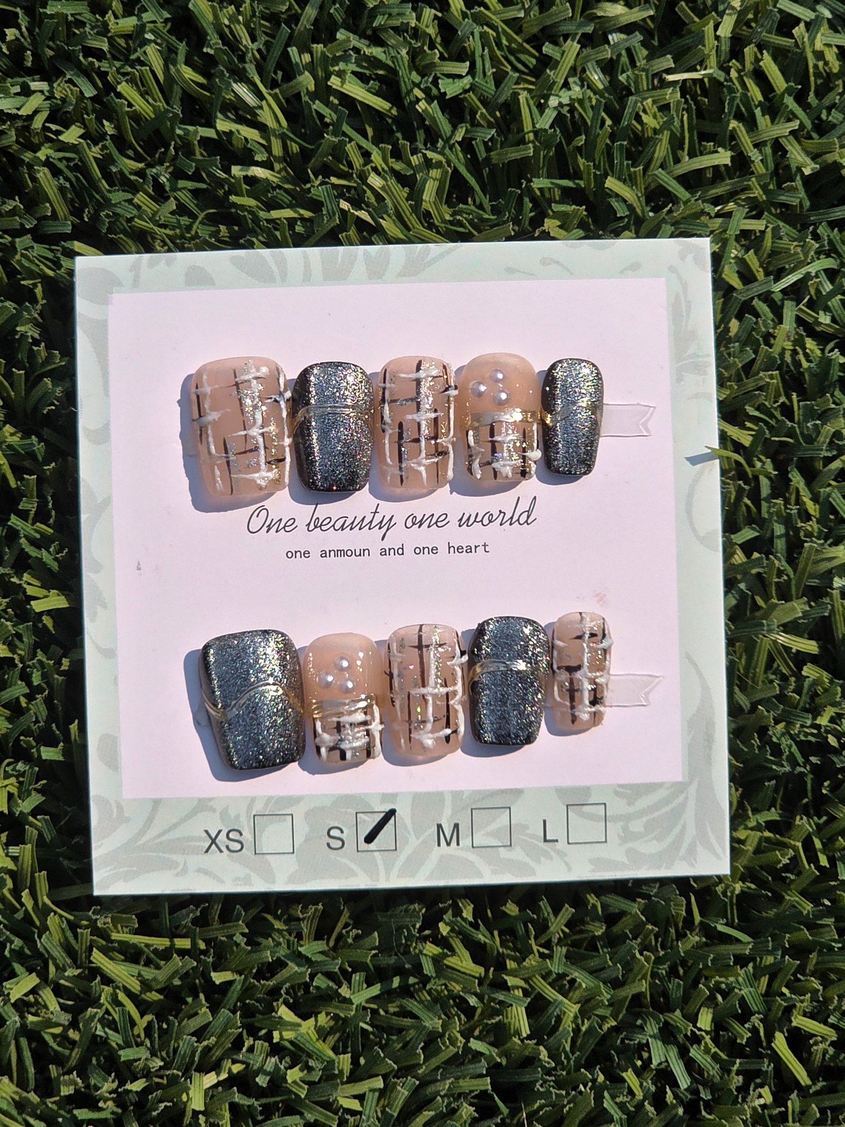 Silver Press-On Nails - Size S
