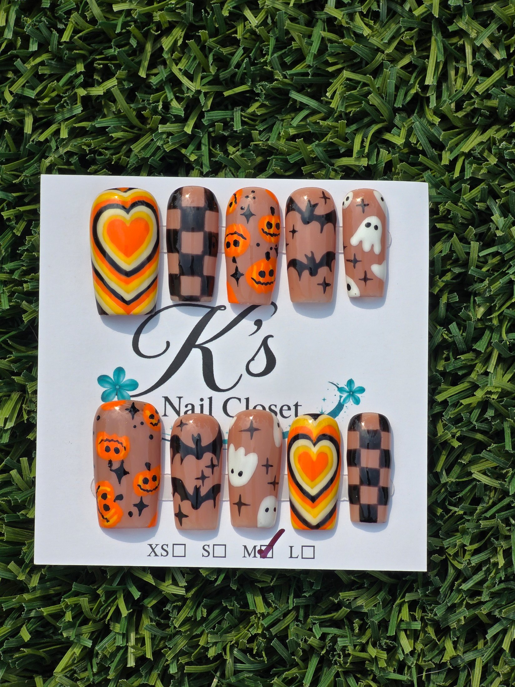 Summerween Press-On Nails - Size M