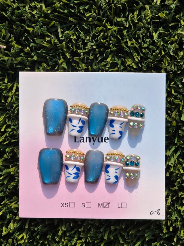Blue cateye w/ bling